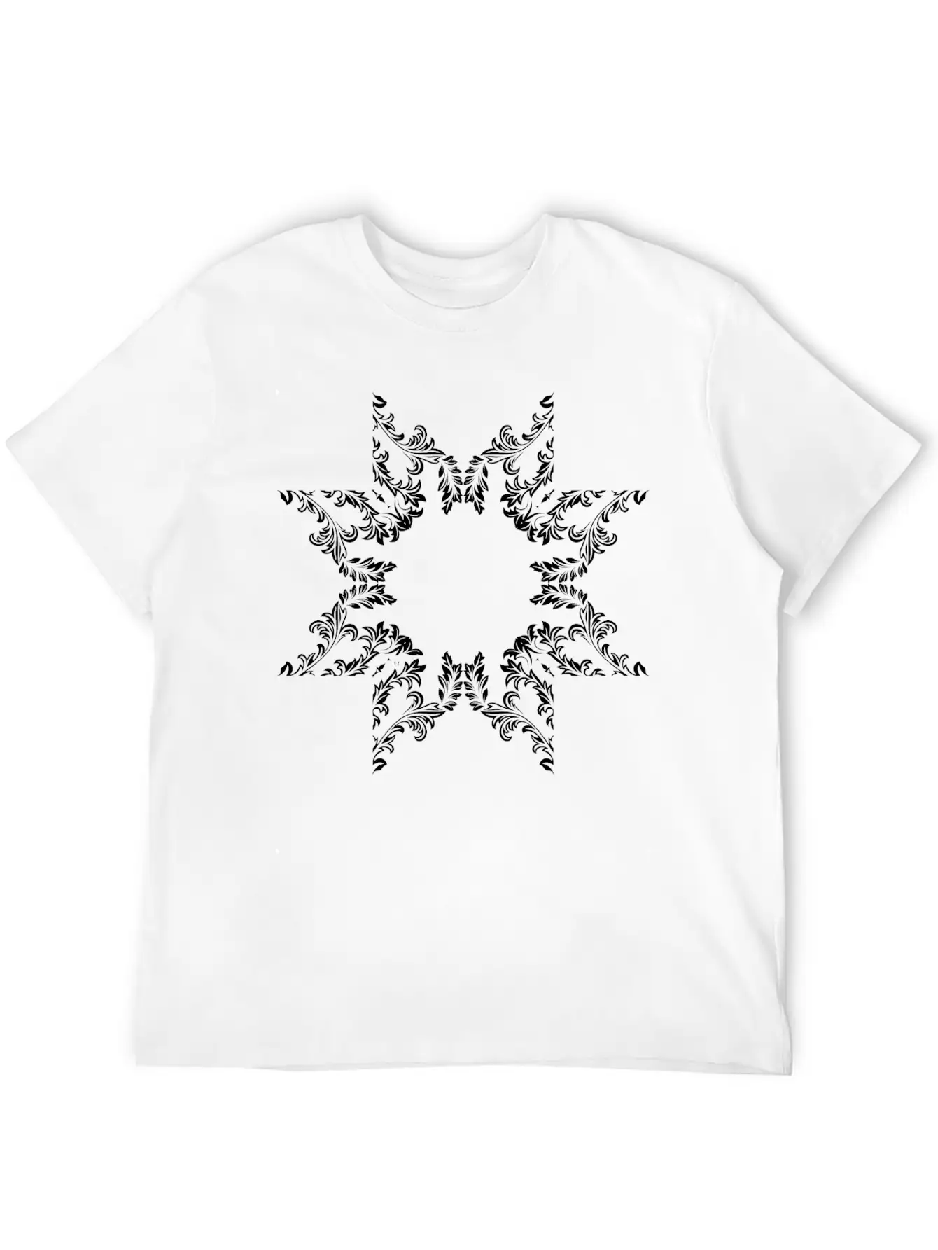 Decorative Ornamental Floral Flourish Design 26 Essential Cotton Tee For Daily Outfits – Unisex Style