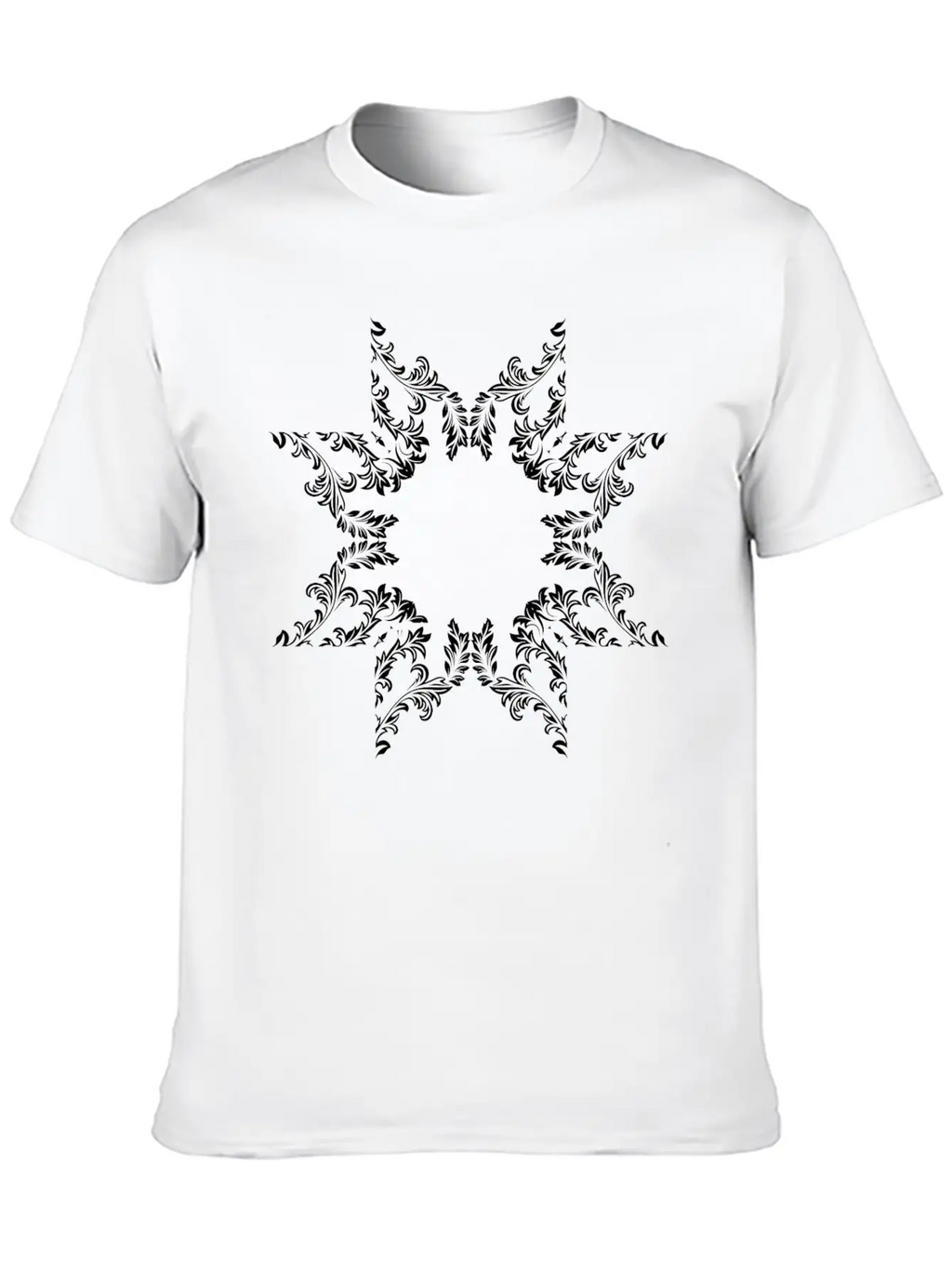 Decorative Ornamental Floral Flourish Design 26 Essential Cotton Tee For Daily Outfits – Unisex Style