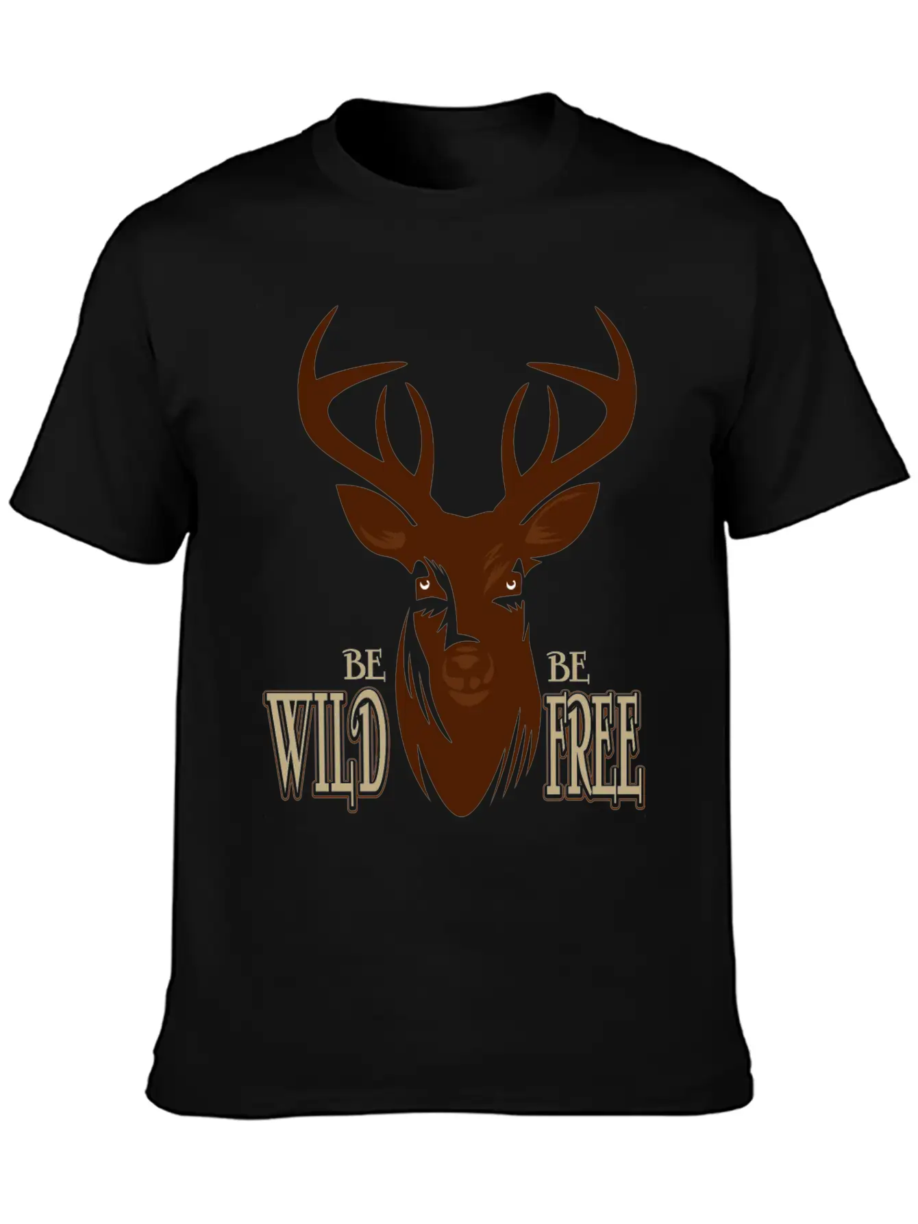 Deer Breathable Soft Cotton T-Shirt – Timeless Casual Look