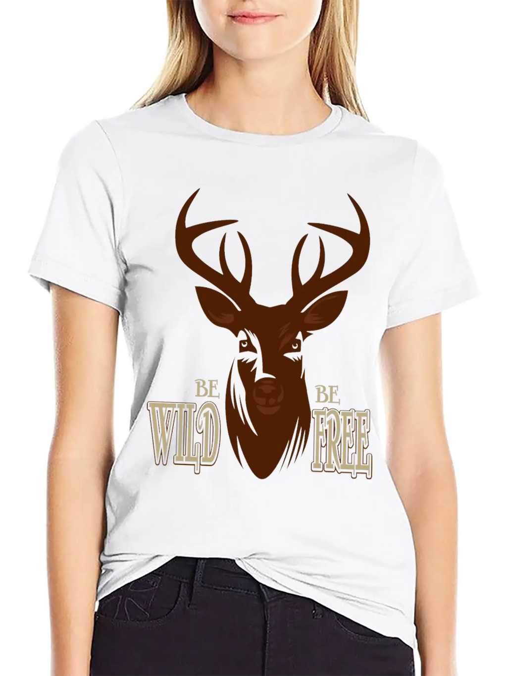 Deer Breathable Soft Cotton T-Shirt – Timeless Casual Look