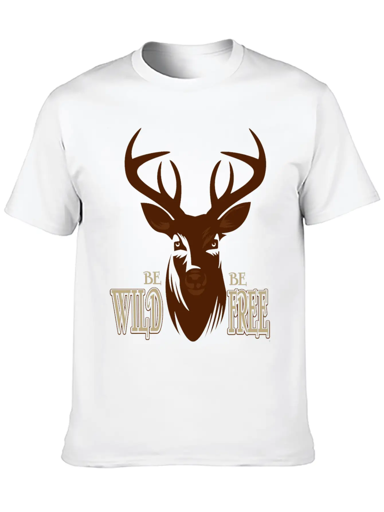 Deer Breathable Soft Cotton T-Shirt – Timeless Casual Look
