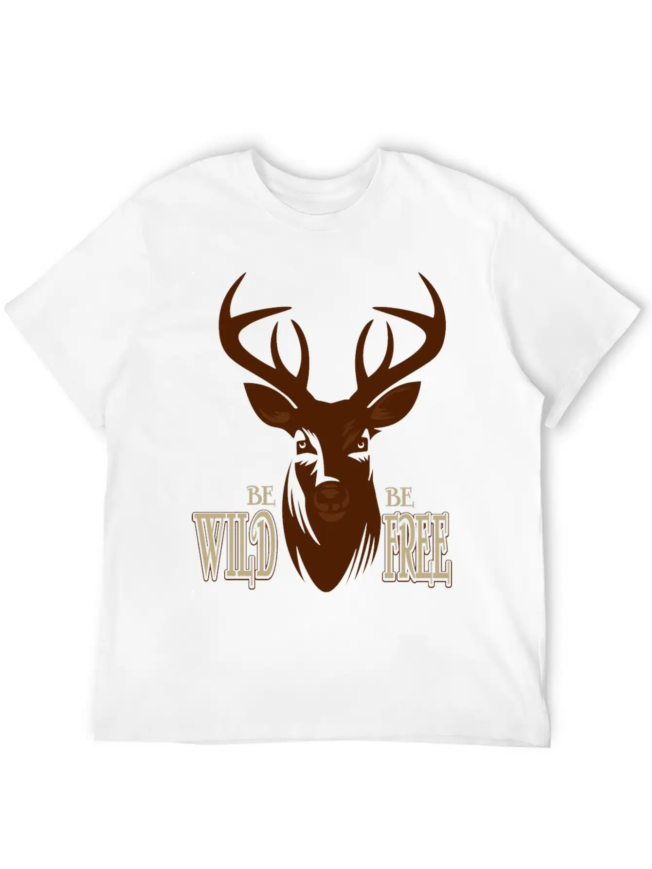 Deer Breathable Soft Cotton T-Shirt – Timeless Casual Look