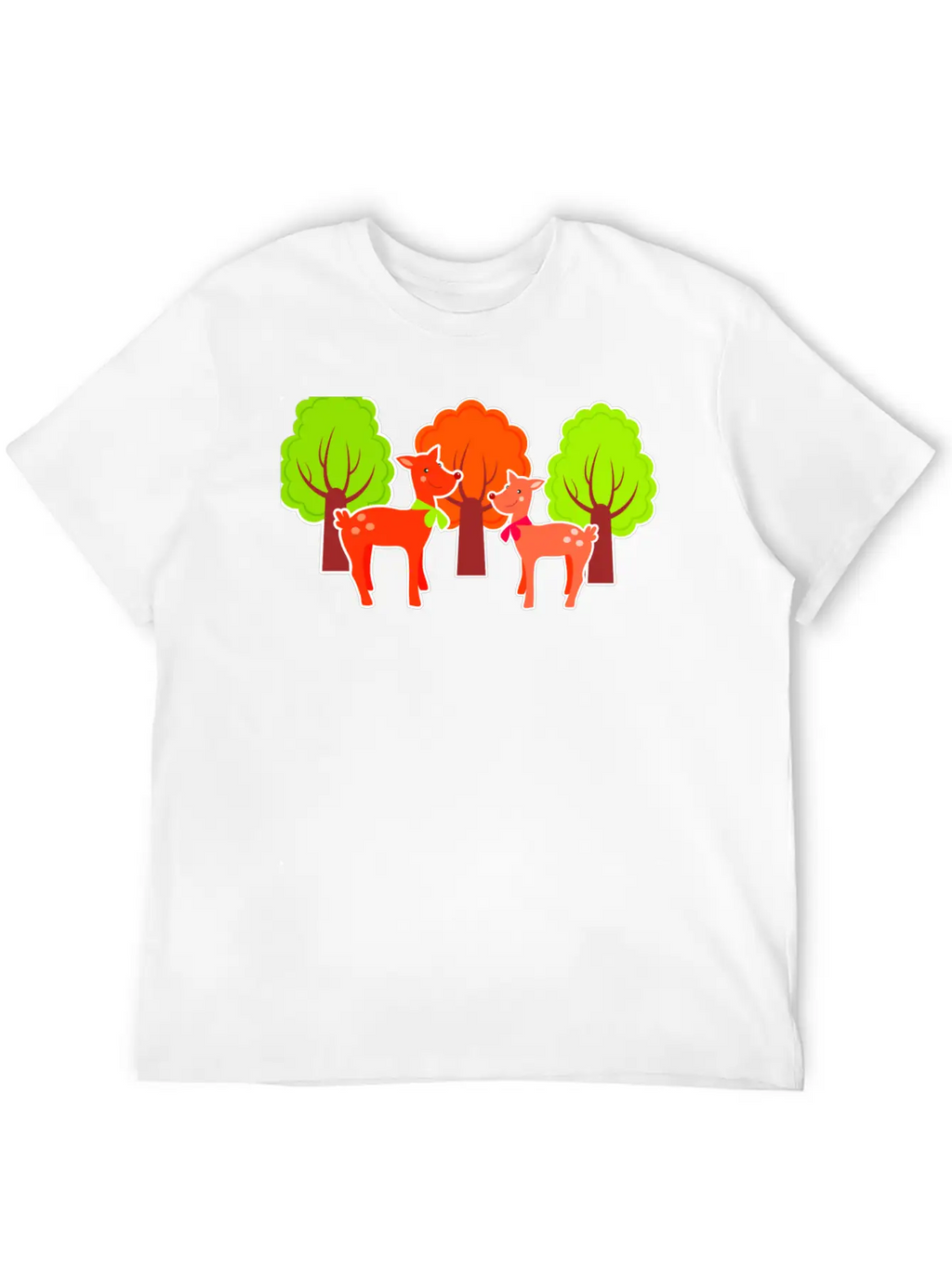 Deer Casual Graphic T-Shirt – Simple And Comfortable Daily Wear