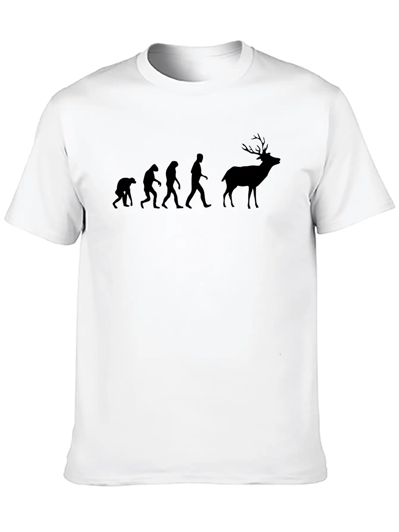 Deer Evolution Casual Graphic T-Shirt – Simple And Comfortable Daily Wear