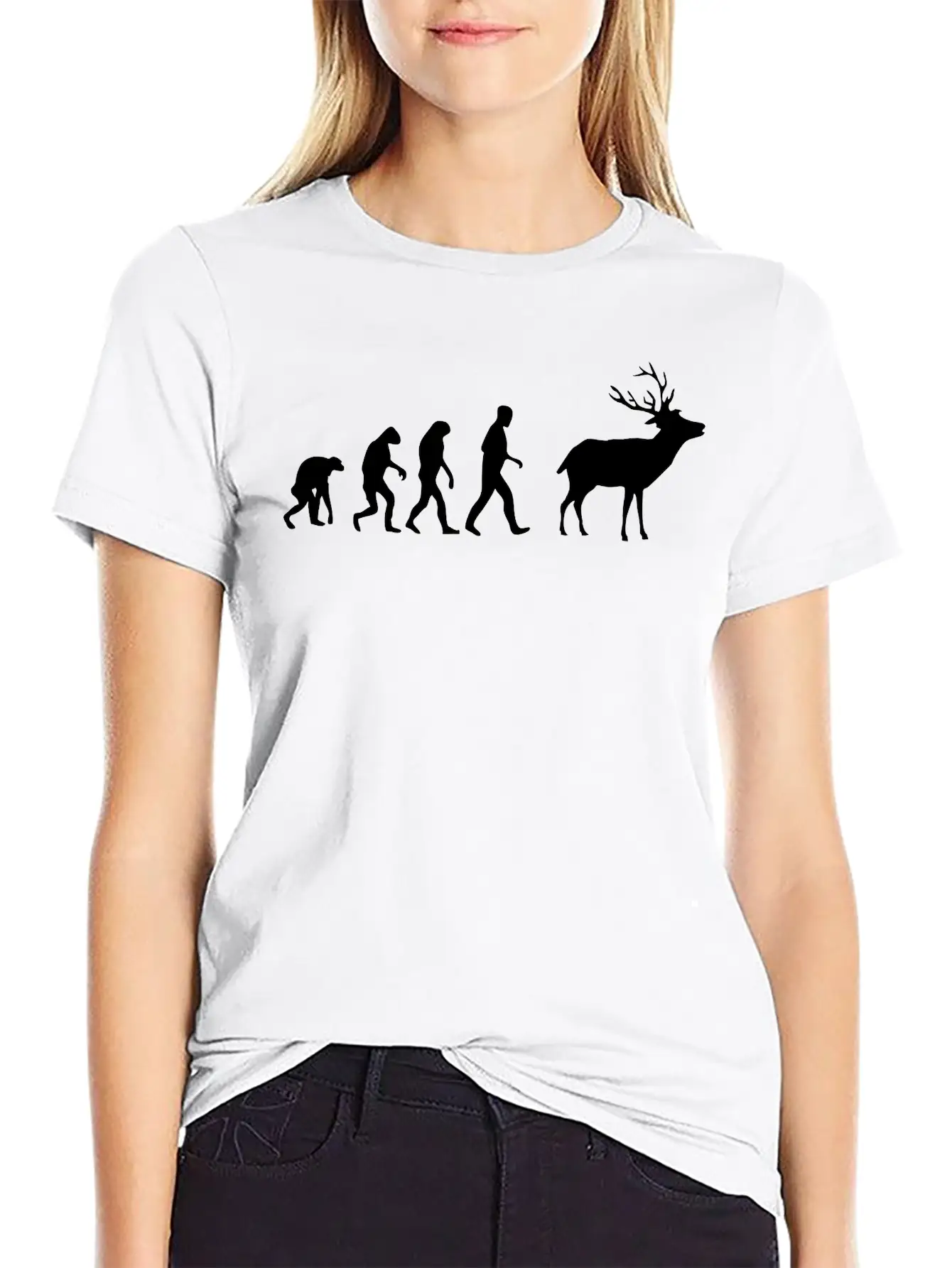 Deer Evolution Casual Graphic T-Shirt – Simple And Comfortable Daily Wear