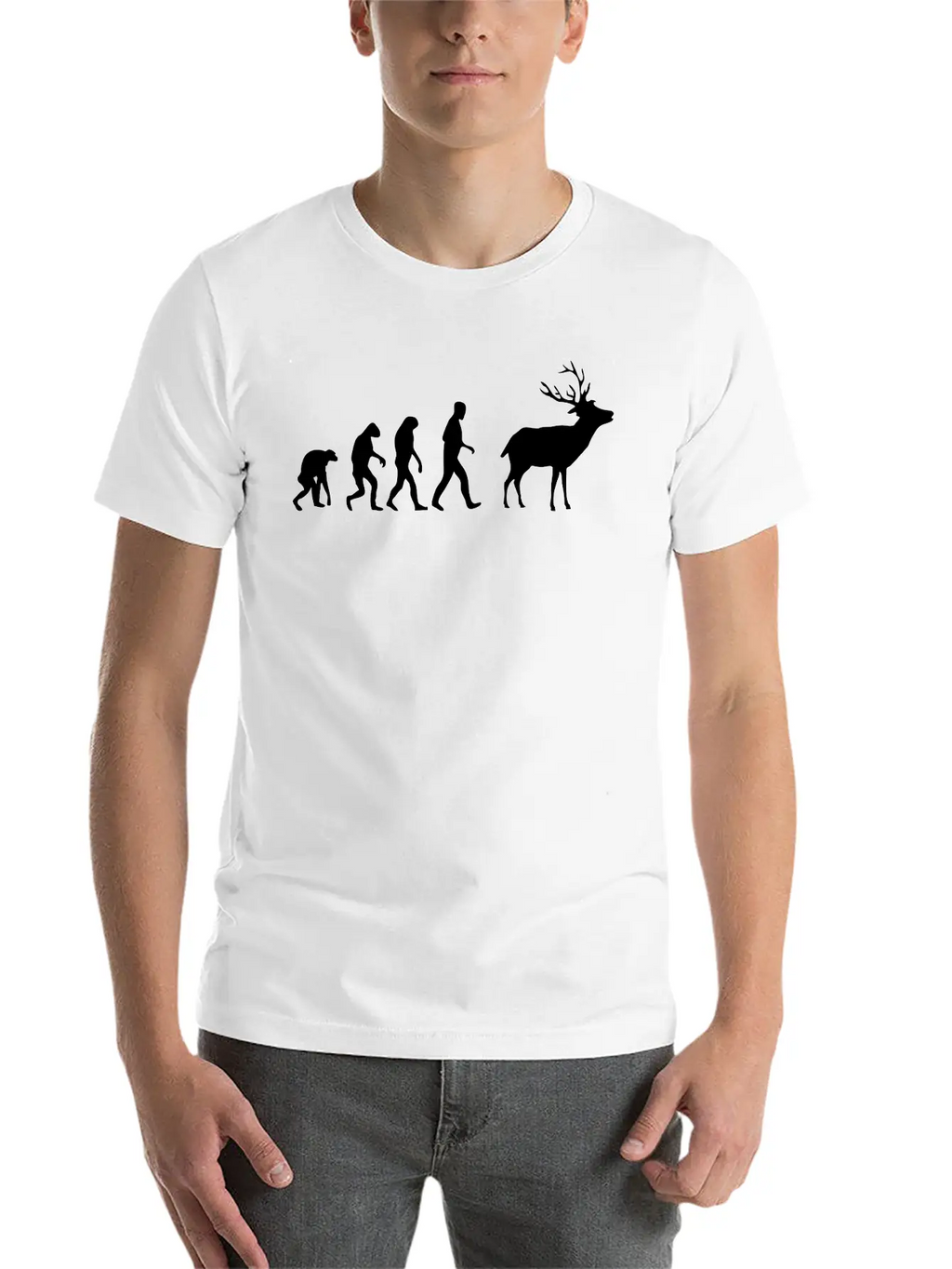Deer Evolution Casual Graphic T-Shirt – Simple And Comfortable Daily Wear