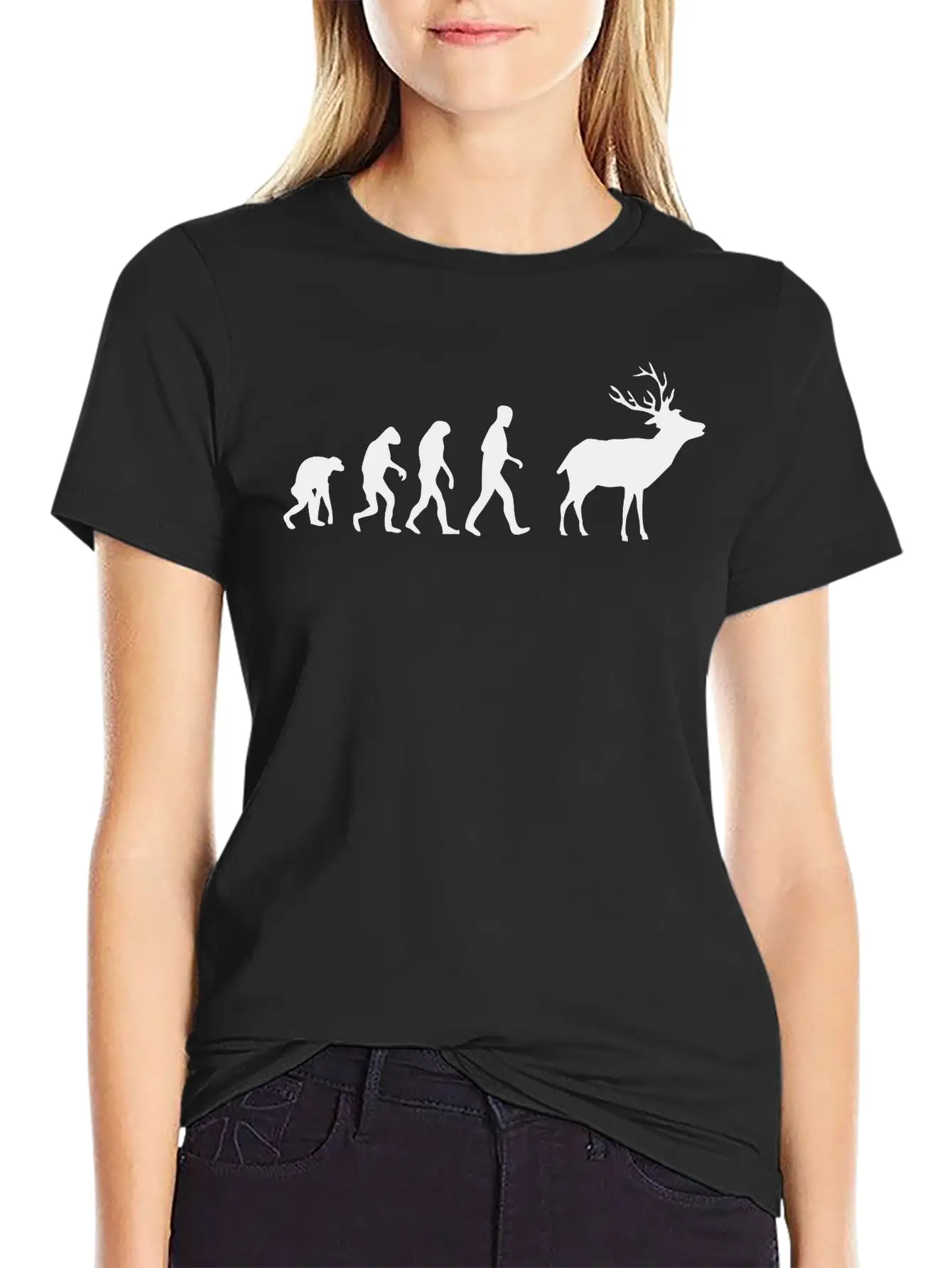 Deer Evolution Casual Graphic T-Shirt – Simple And Comfortable Daily Wear