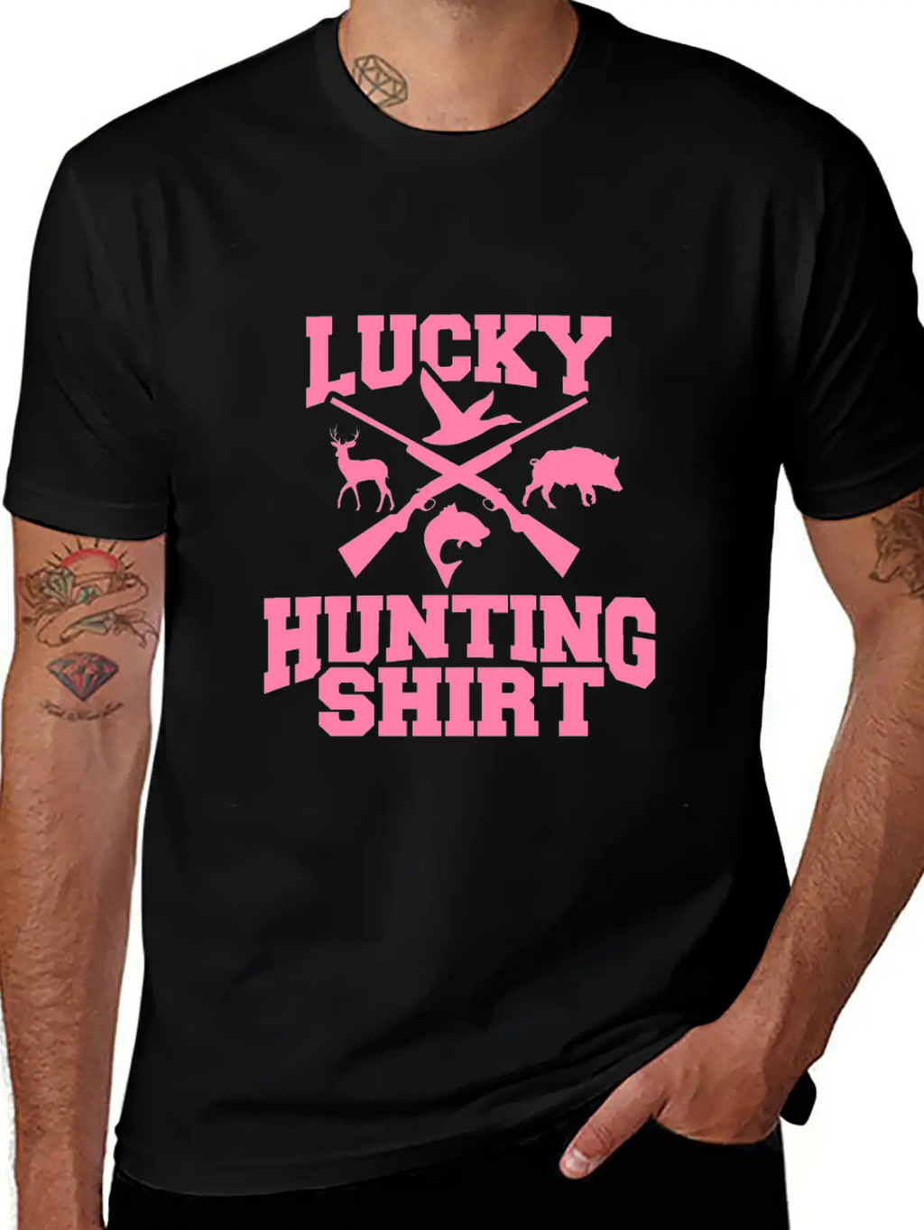 Deer Hunting Hunting Dog Hunter Hunt Stylish Everyday T-Shirt – Unisex Basic Cotton Tee