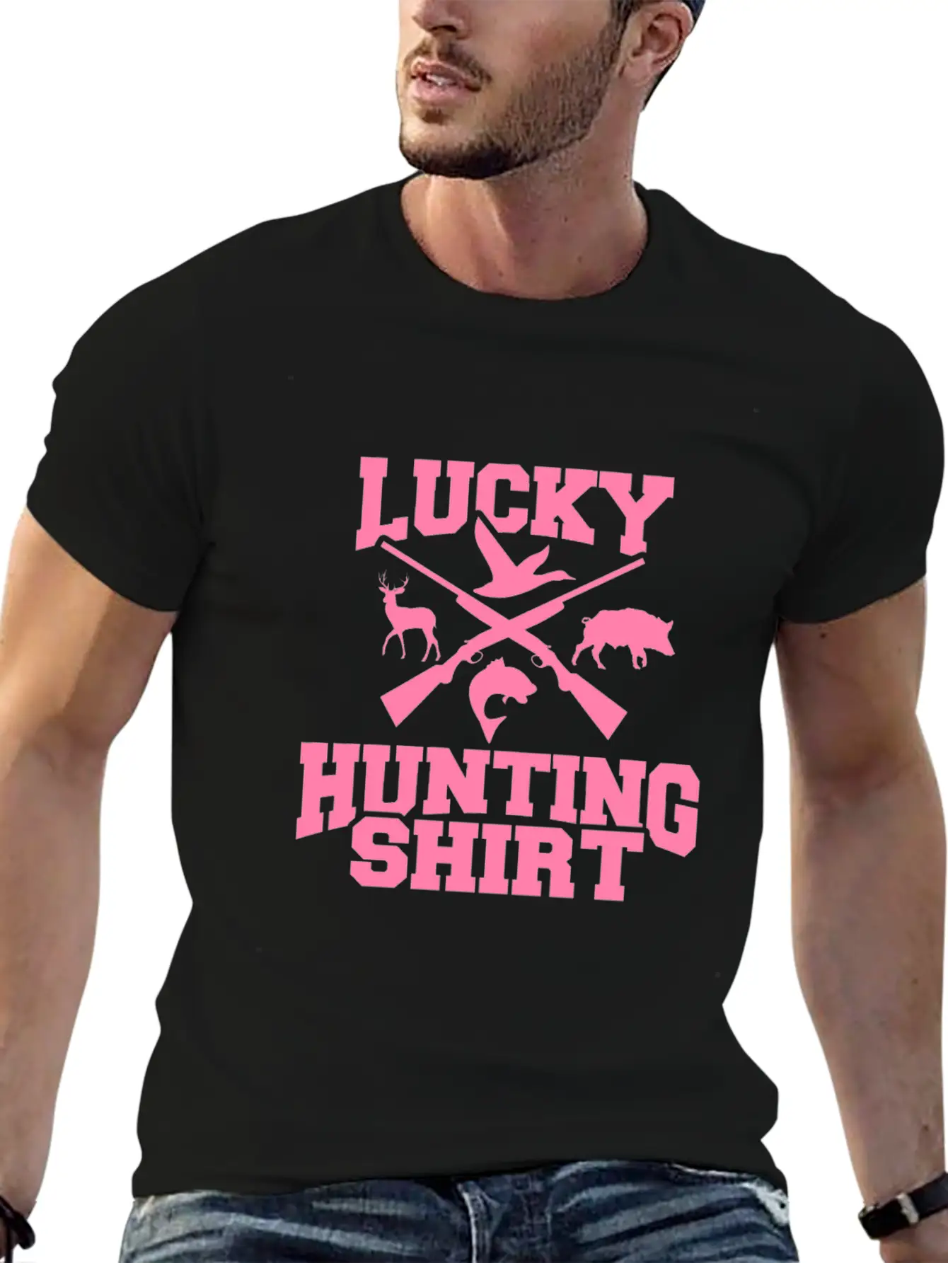 Deer Hunting Hunting Dog Hunter Hunt Stylish Everyday T-Shirt – Unisex Basic Cotton Tee