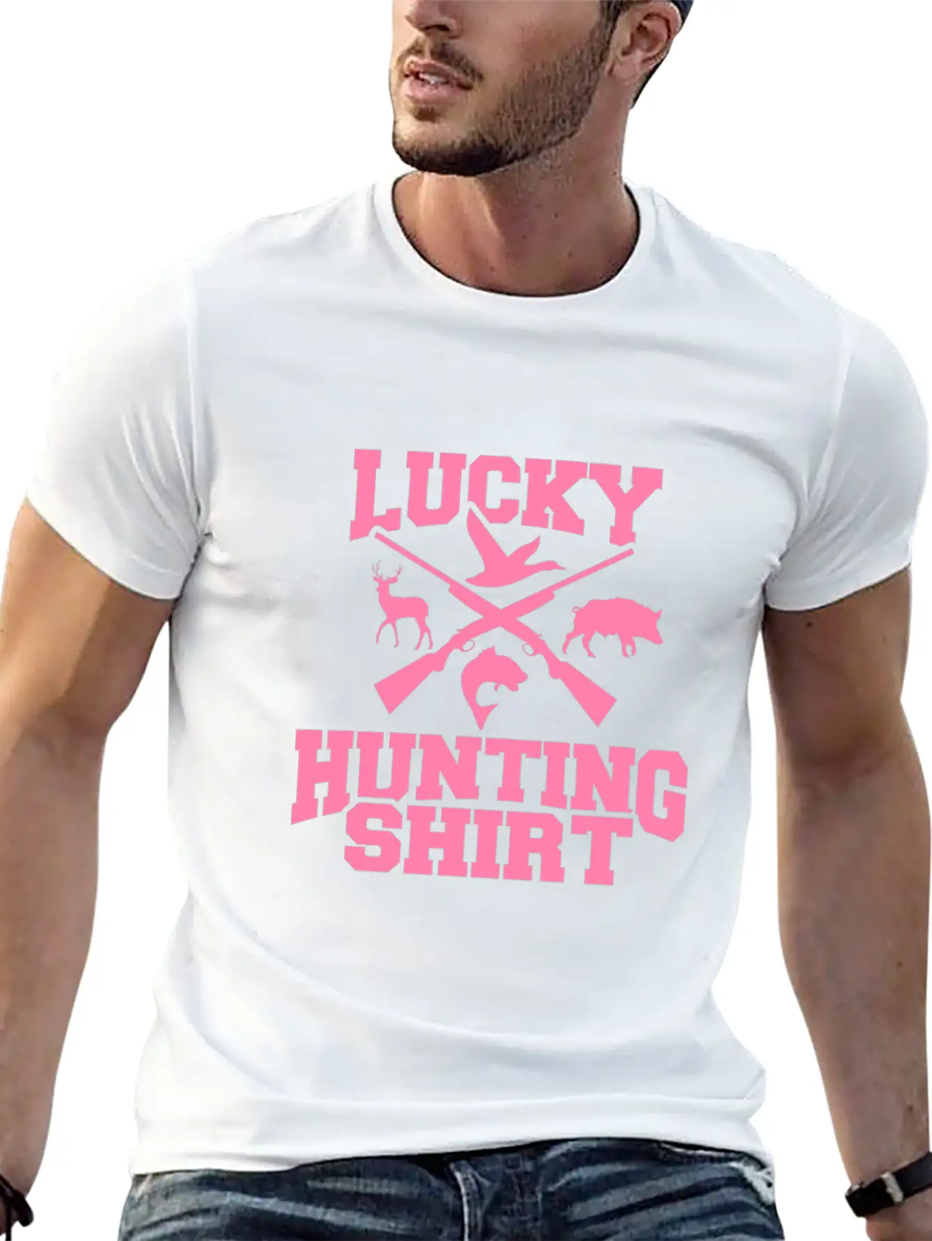 Deer Hunting Hunting Dog Hunter Hunt Stylish Everyday T-Shirt – Unisex Basic Cotton Tee