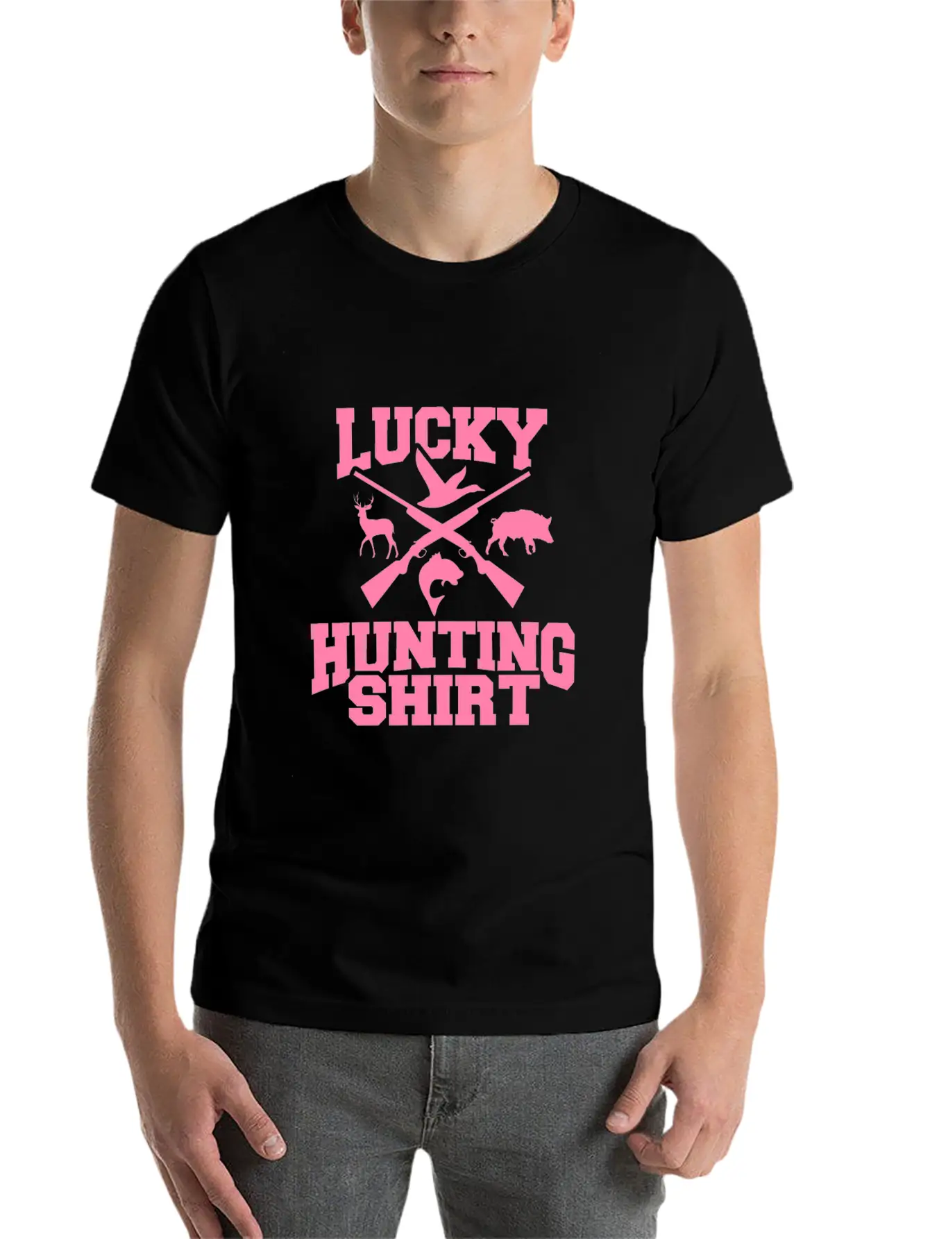 Deer Hunting Hunting Dog Hunter Hunt Stylish Everyday T-Shirt – Unisex Basic Cotton Tee