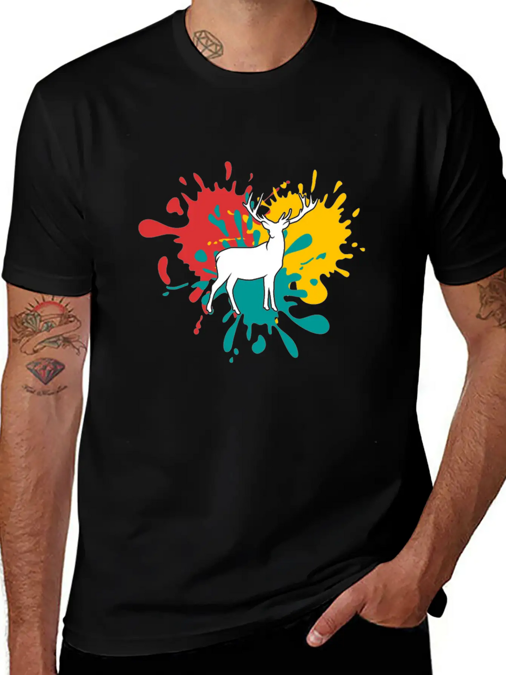 Deer Logo Essential Cotton Tee For Daily Outfits – Unisex Style