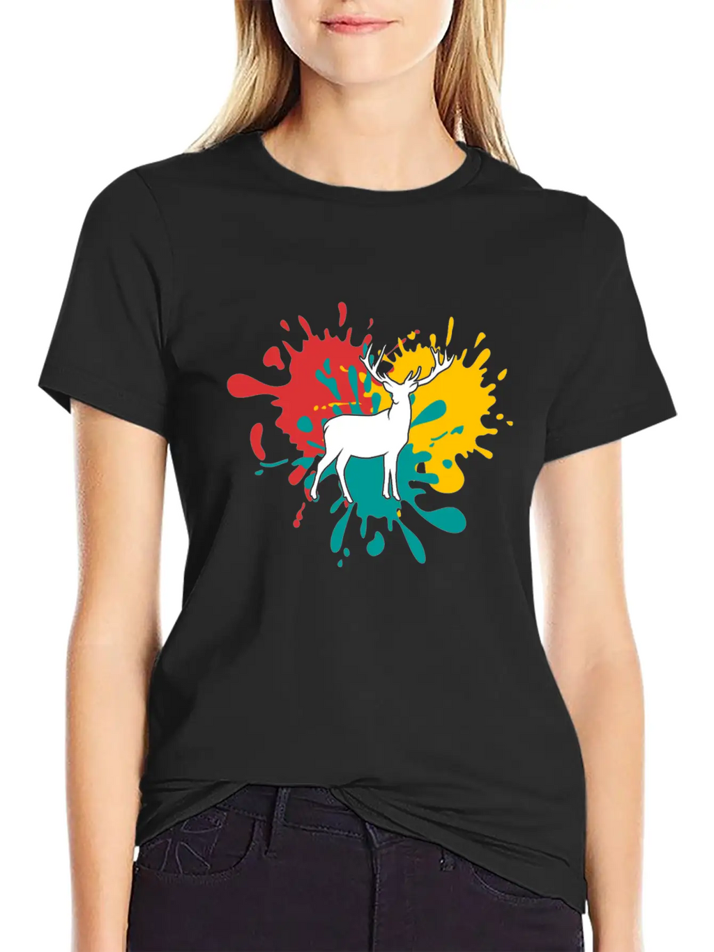 Deer Logo Essential Cotton Tee For Daily Outfits – Unisex Style