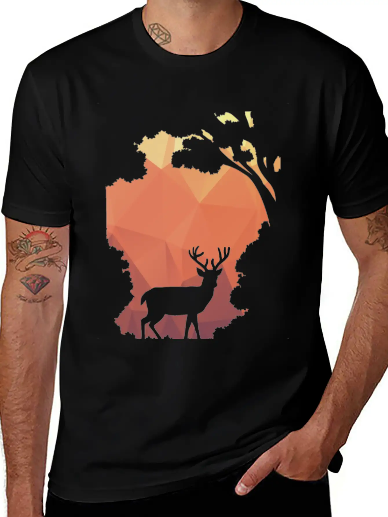 Deer Shadow Unisex Casual T-Shirt – Clean Design For Daily Comfort