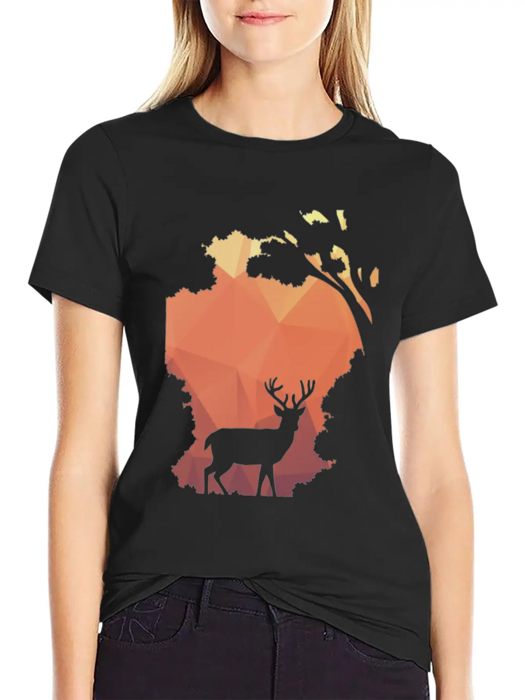 Deer Shadow Unisex Casual T-Shirt – Clean Design For Daily Comfort