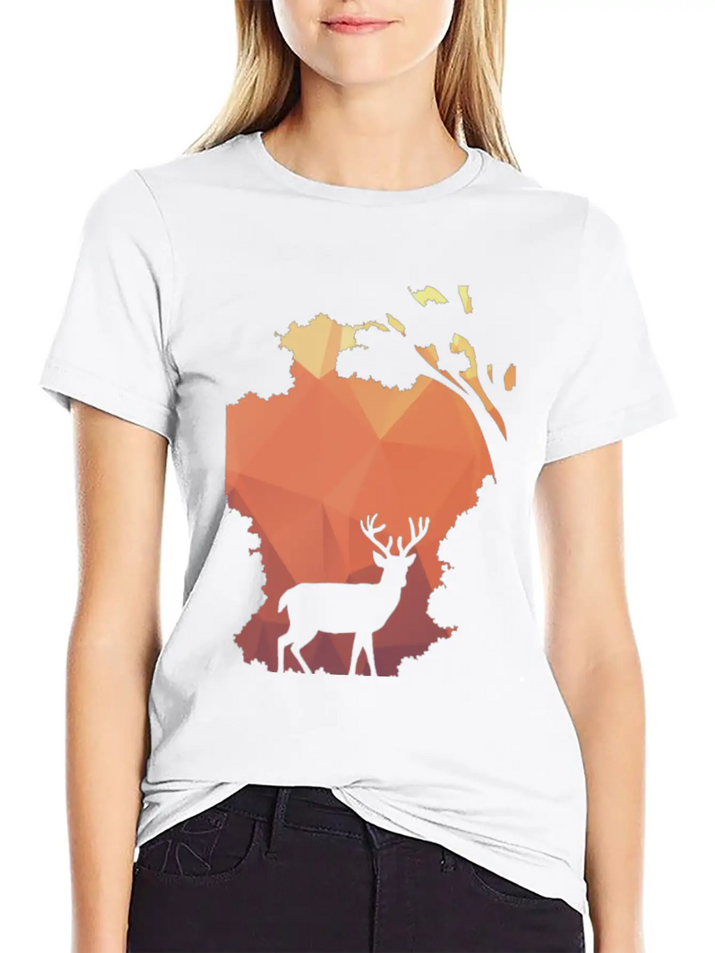 Deer Shadow Unisex Casual T-Shirt – Clean Design For Daily Comfort