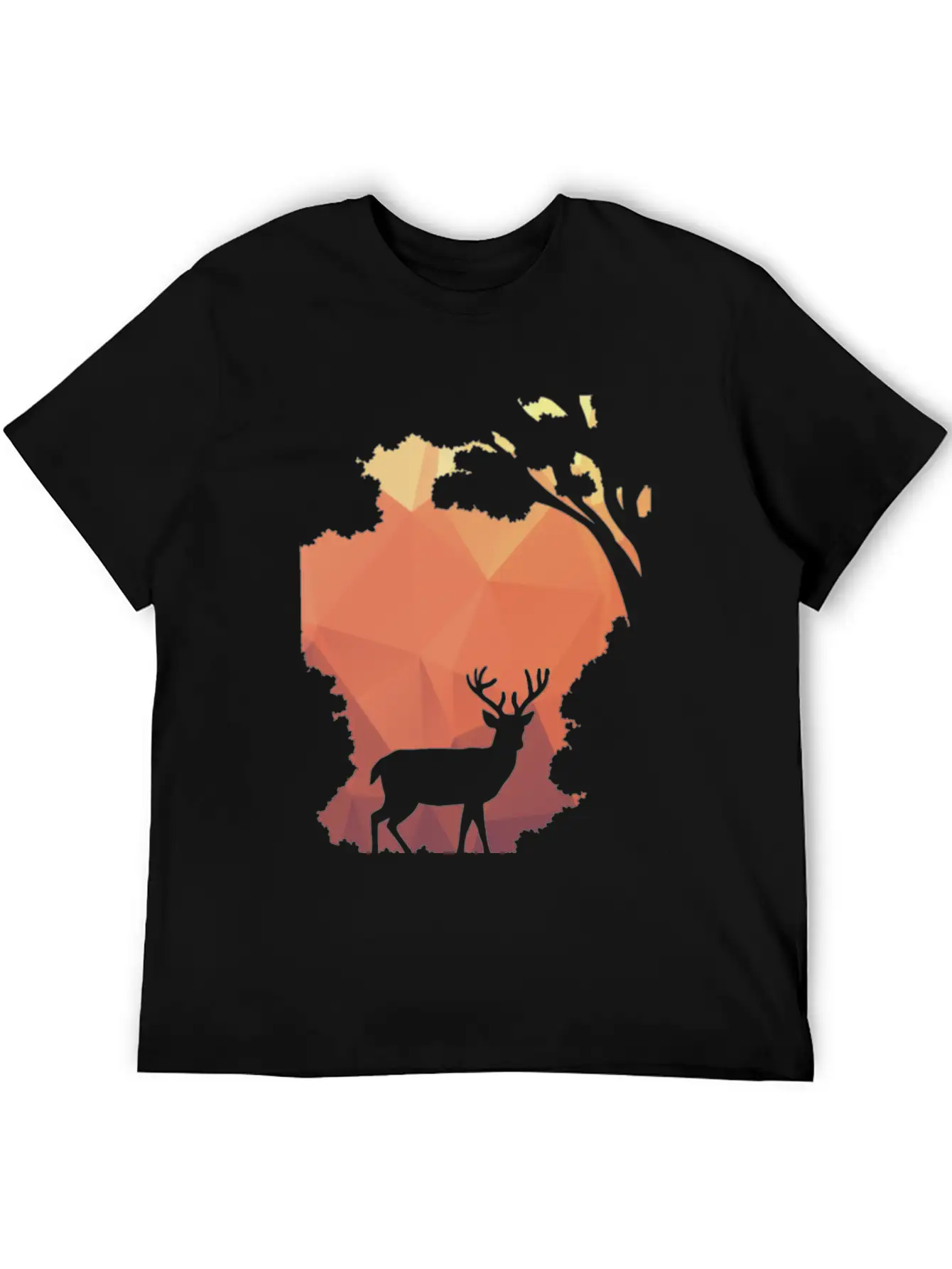 Deer Shadow Unisex Casual T-Shirt – Clean Design For Daily Comfort