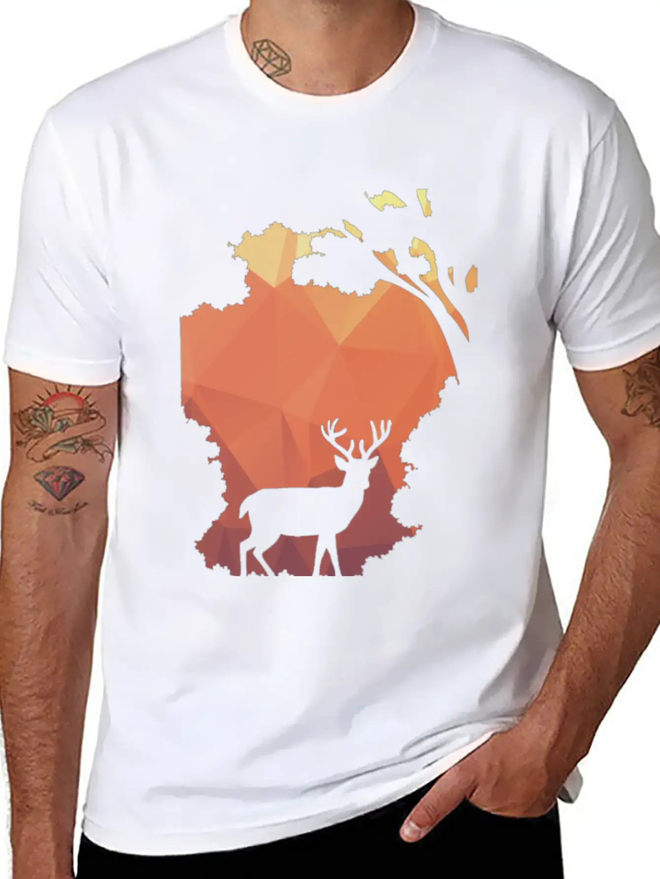 Deer Shadow Unisex Casual T-Shirt – Clean Design For Daily Comfort