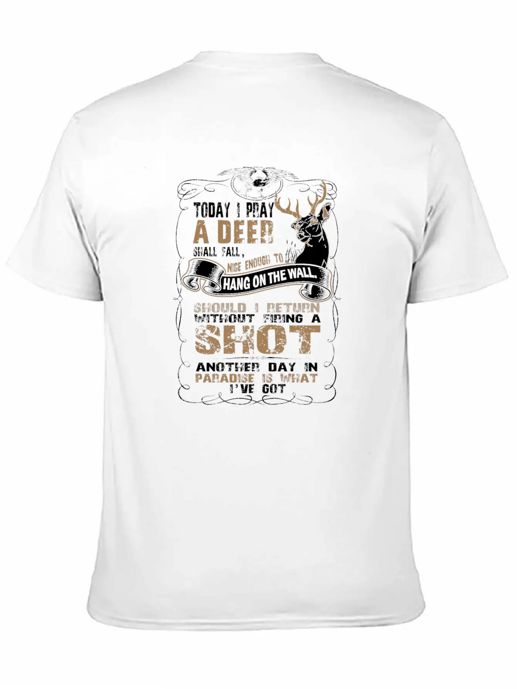 Deer - Today I Pray A Deer Hang On The Wall Breathable Soft Cotton T-Shirt – Timeless Casual Look