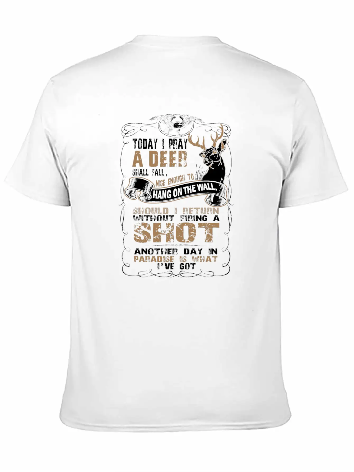 Deer - Today I Pray A Deer Hang On The Wall Breathable Soft Cotton T-Shirt – Timeless Casual Look
