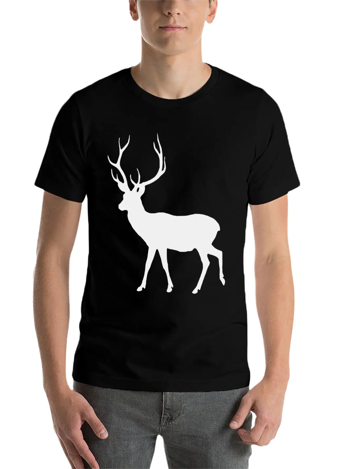 Deer Unisex Short Sleeve Soft Cotton T-Shirt – Casual Everyday Wear