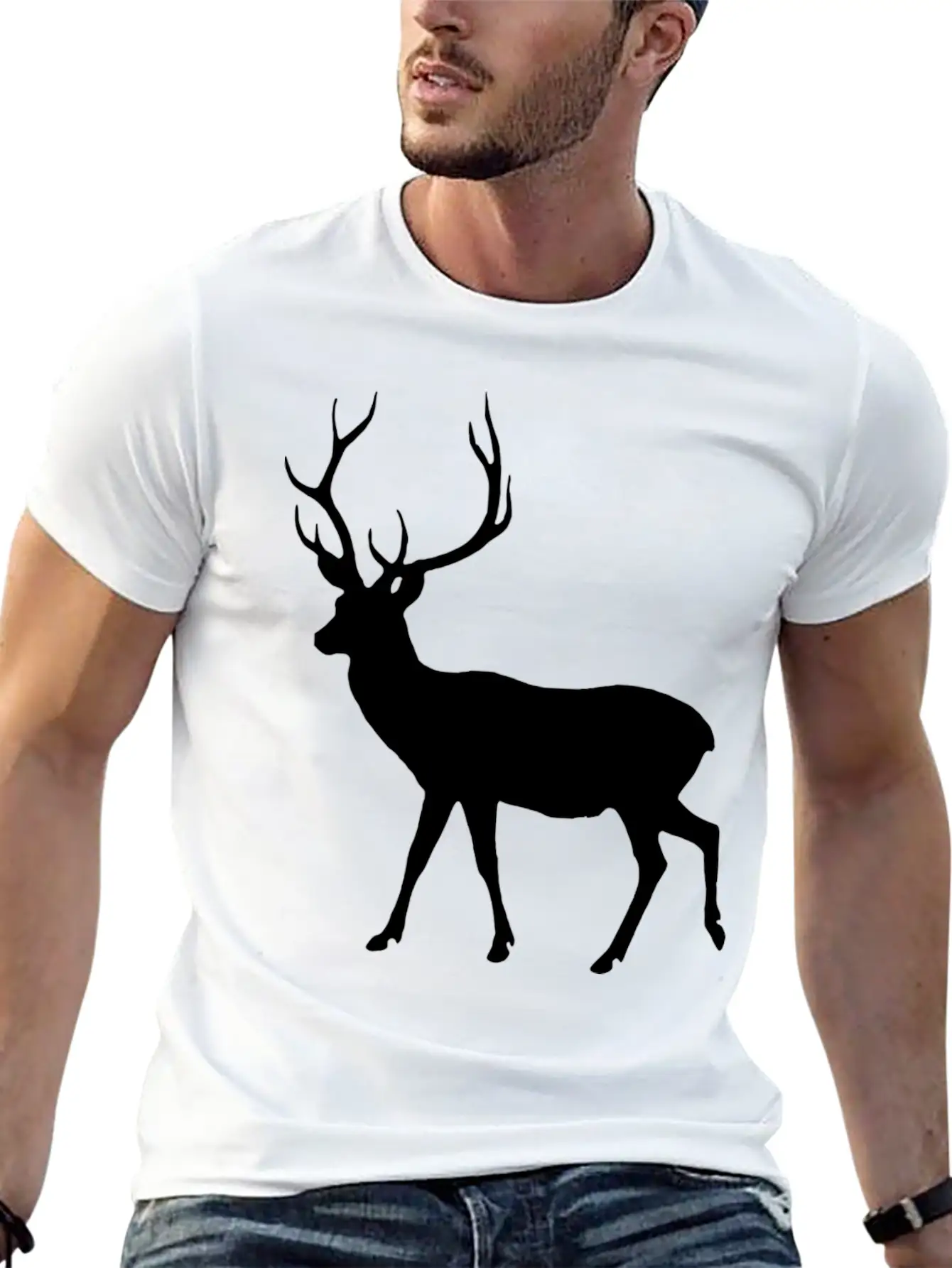 Deer Unisex Short Sleeve Soft Cotton T-Shirt – Casual Everyday Wear