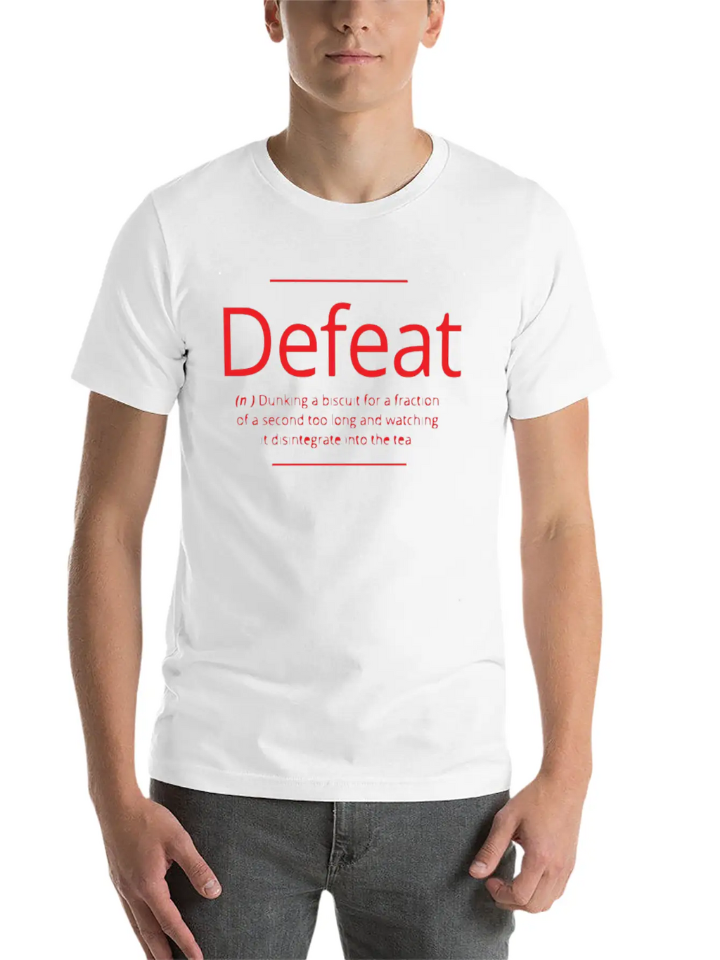 Defeat Unisex Casual T-Shirt – Clean Design For Daily Comfort