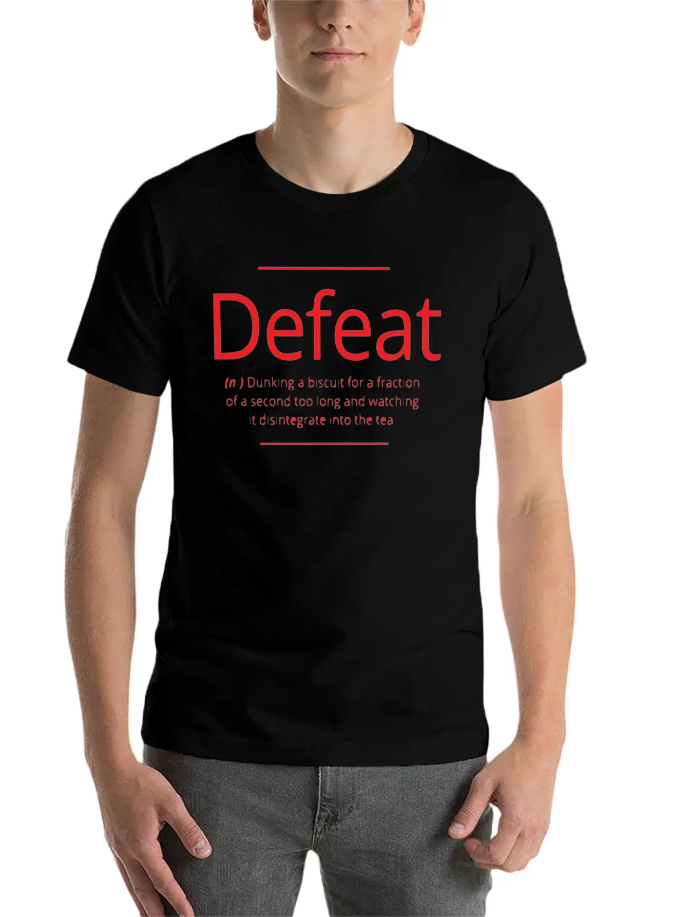 Defeat Unisex Casual T-Shirt – Clean Design For Daily Comfort