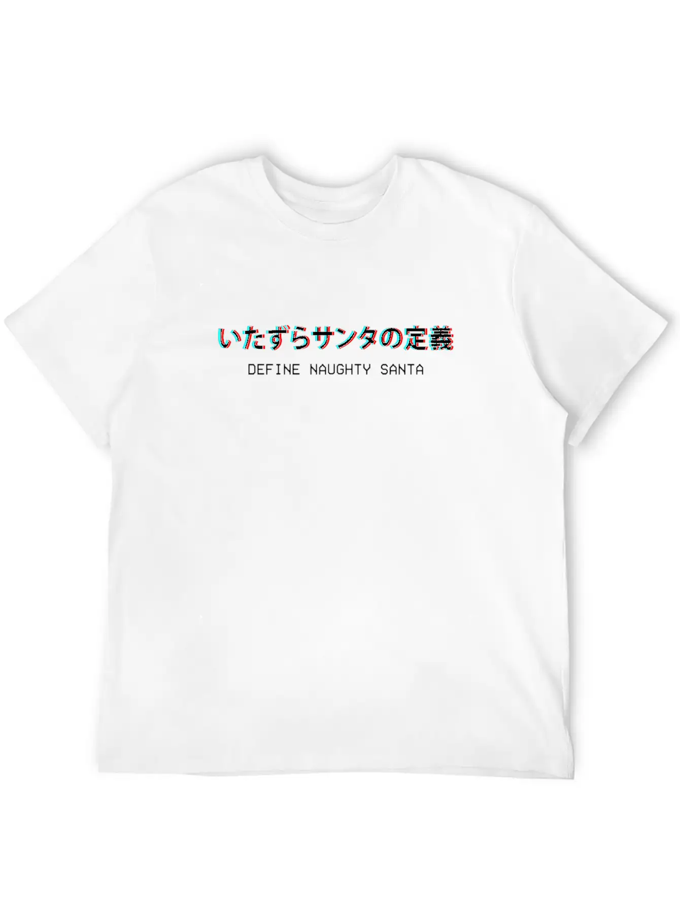 Define Naughty Santa Japanese Vaporwave Aesthetic Stylish Everyday T-Shirt – Unisex Basic Cotton Tee