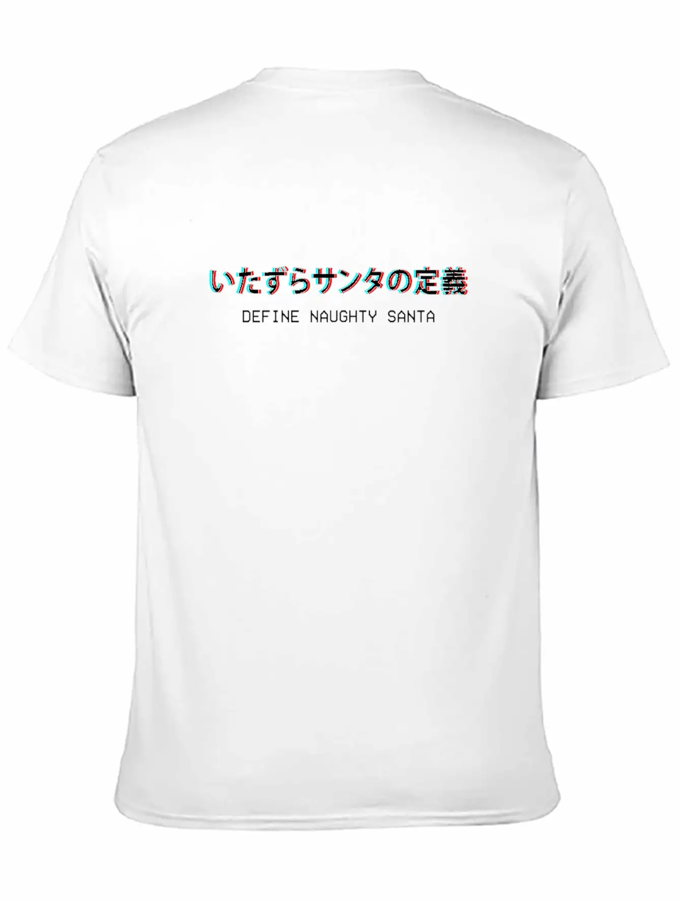 Define Naughty Santa Japanese Vaporwave Aesthetic Stylish Everyday T-Shirt – Unisex Basic Cotton Tee