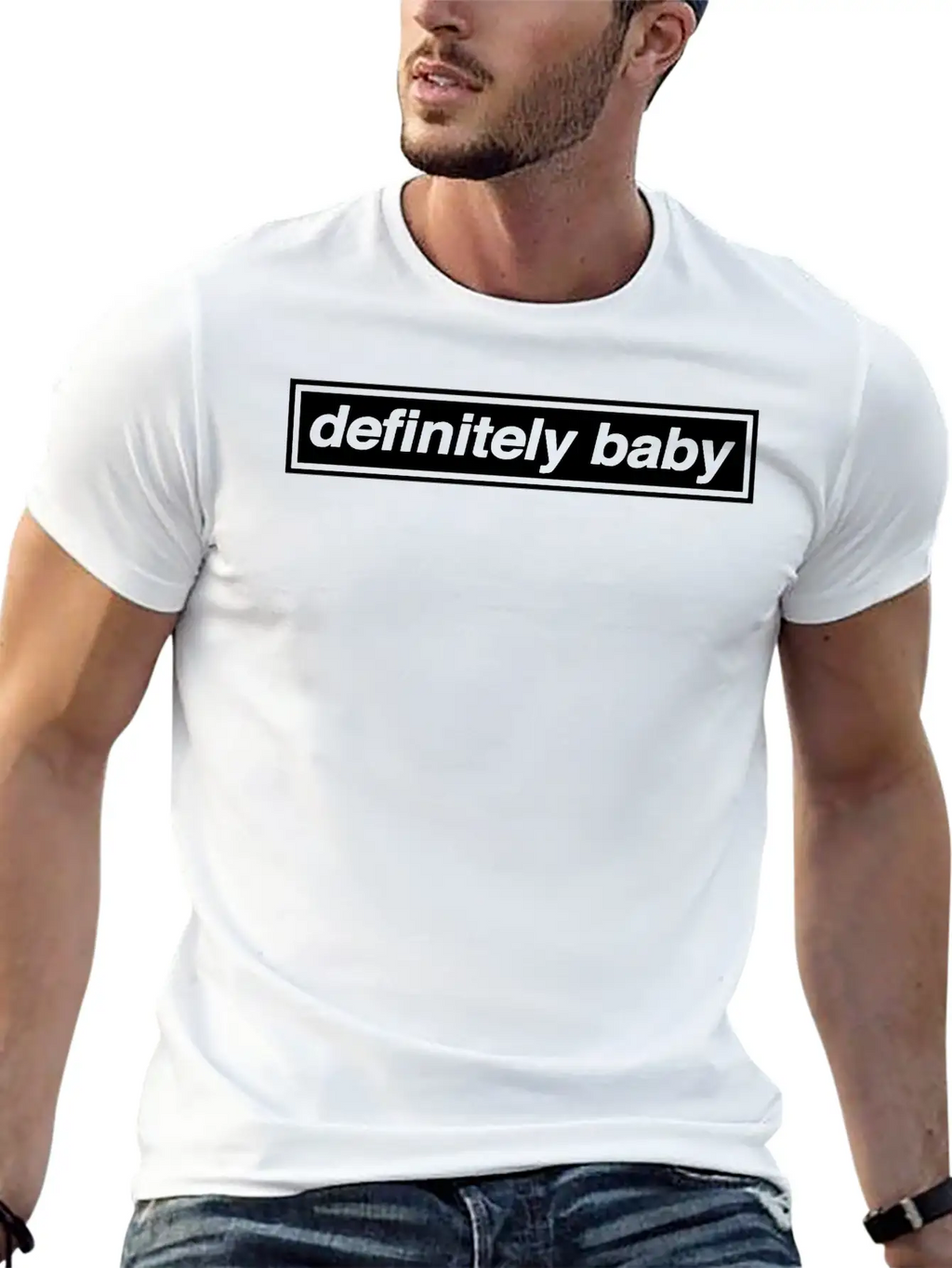 Definitely Baby / 90s Indie Grunge Breathable Soft Cotton T-Shirt – Timeless Casual Look