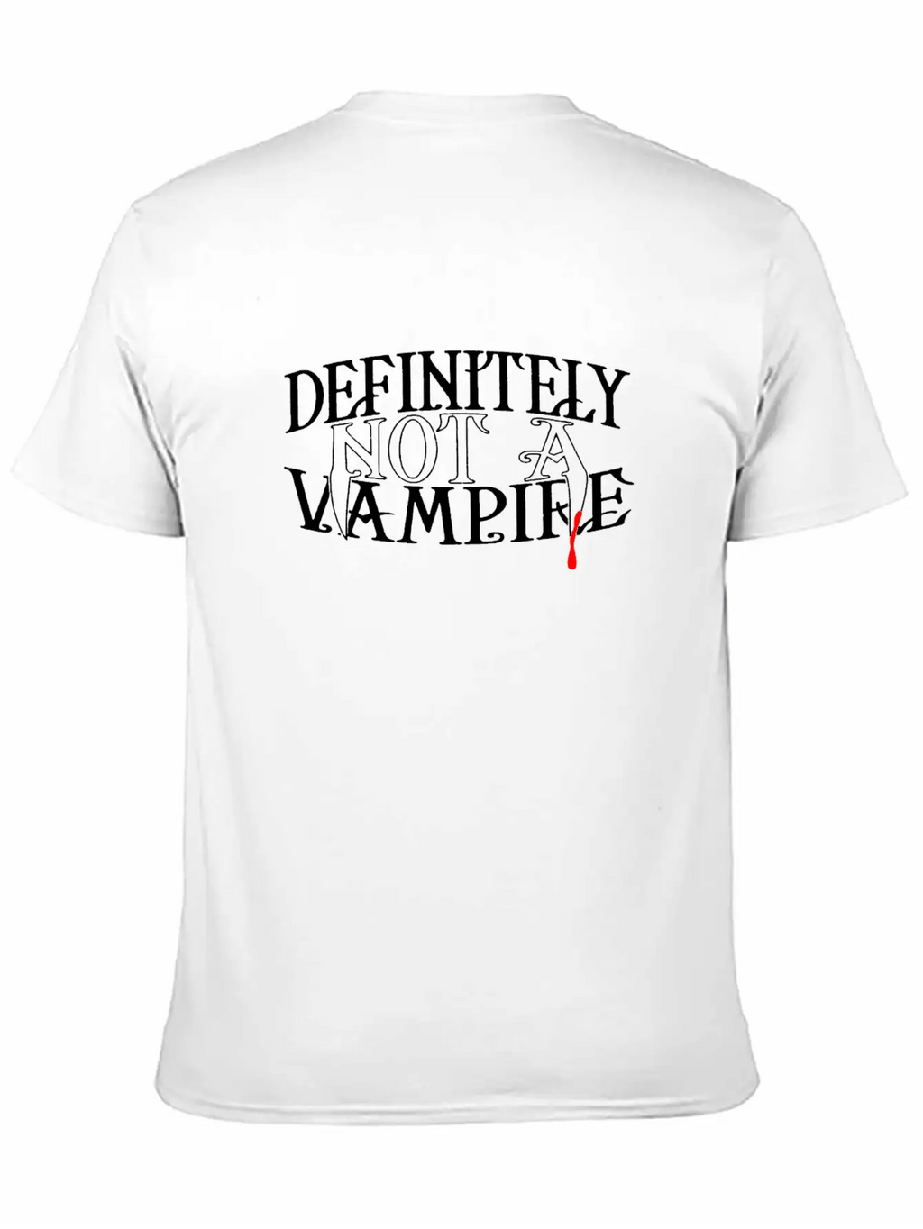 Definitely Not A Vampire Merch Unisex Short Sleeve Soft Cotton T-Shirt – Casual Everyday Wear
