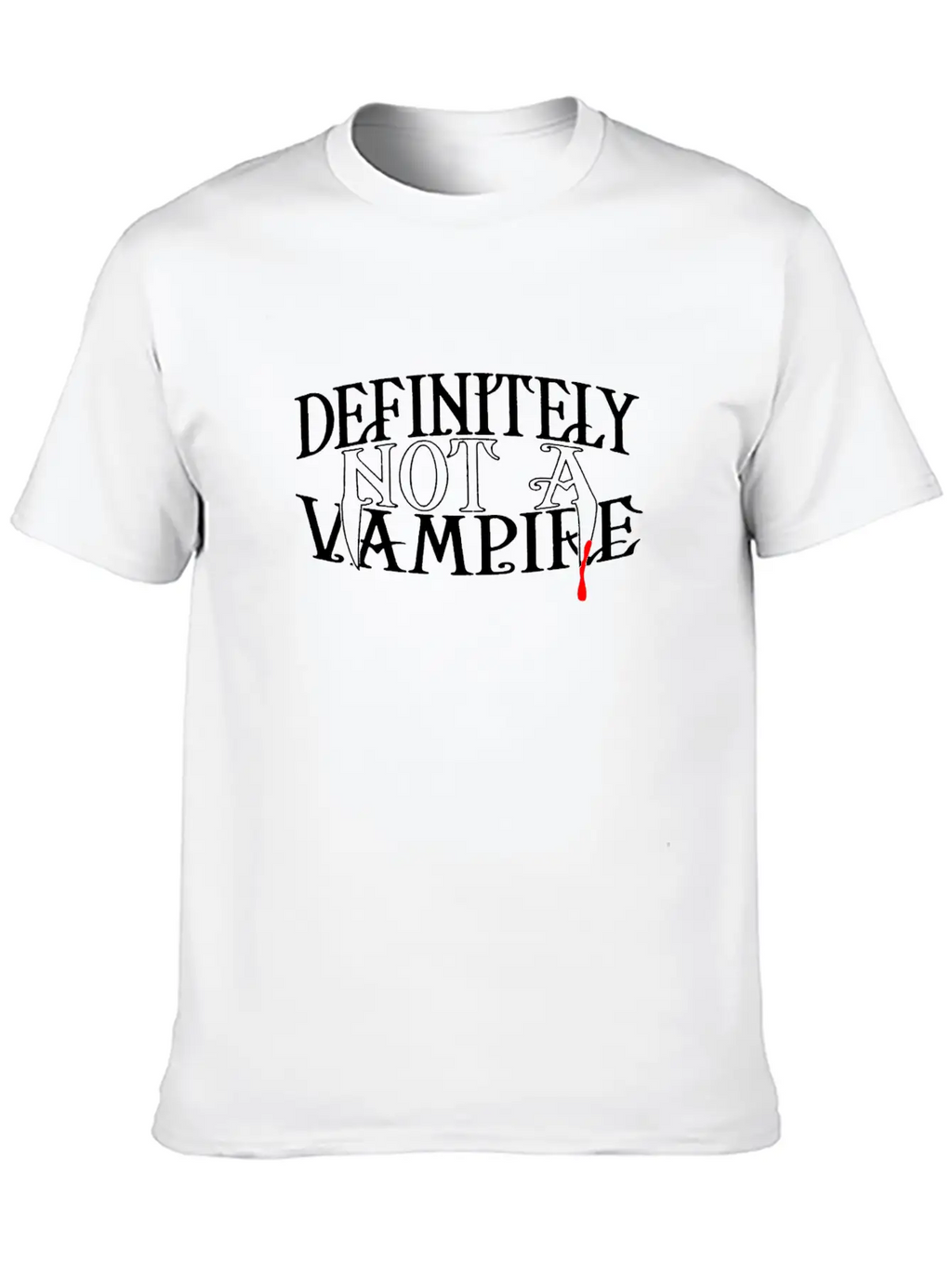 Definitely Not A Vampire Merch Unisex Short Sleeve Soft Cotton T-Shirt – Casual Everyday Wear