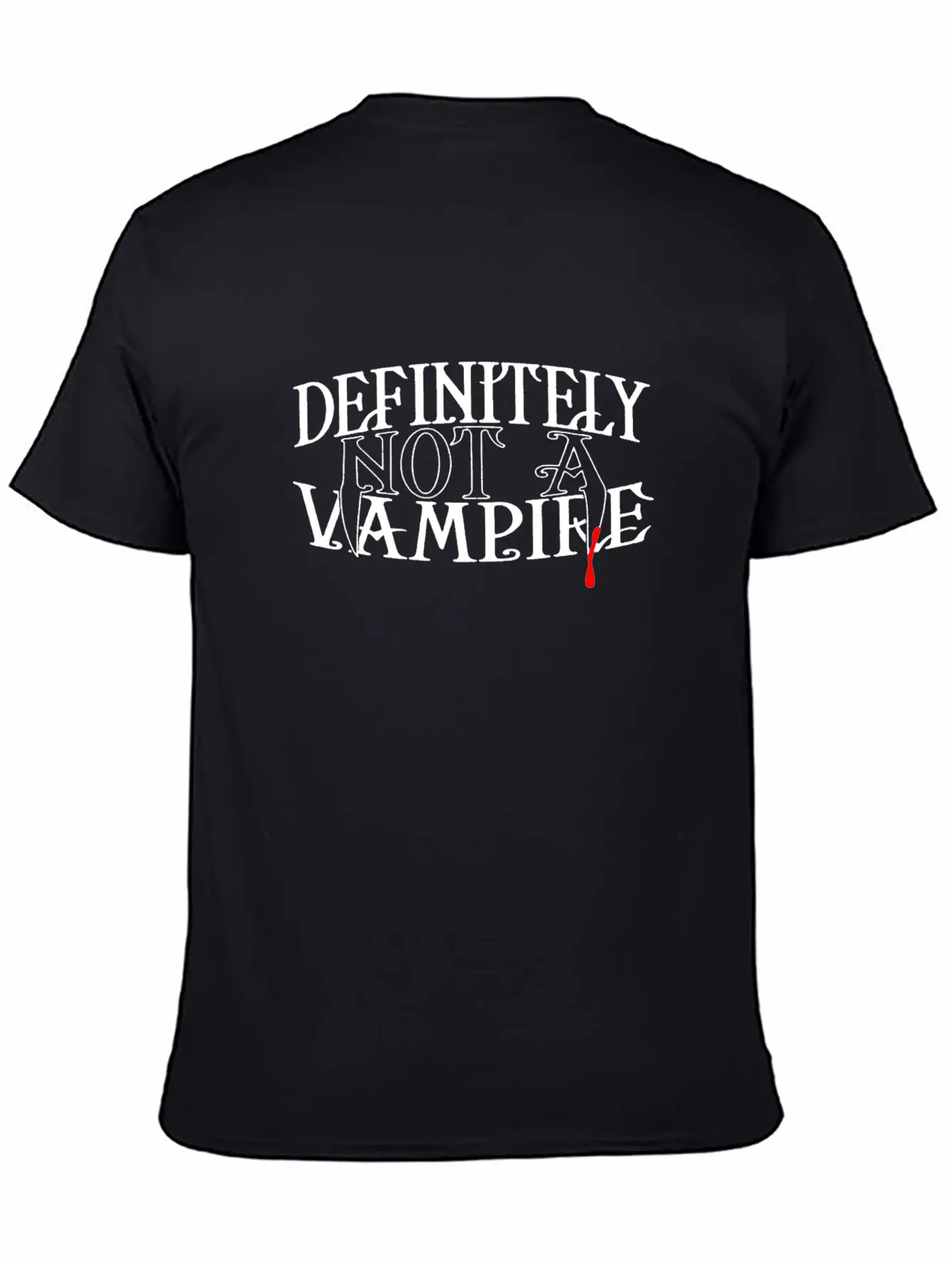 Definitely Not A Vampire Merch Unisex Short Sleeve Soft Cotton T-Shirt – Casual Everyday Wear