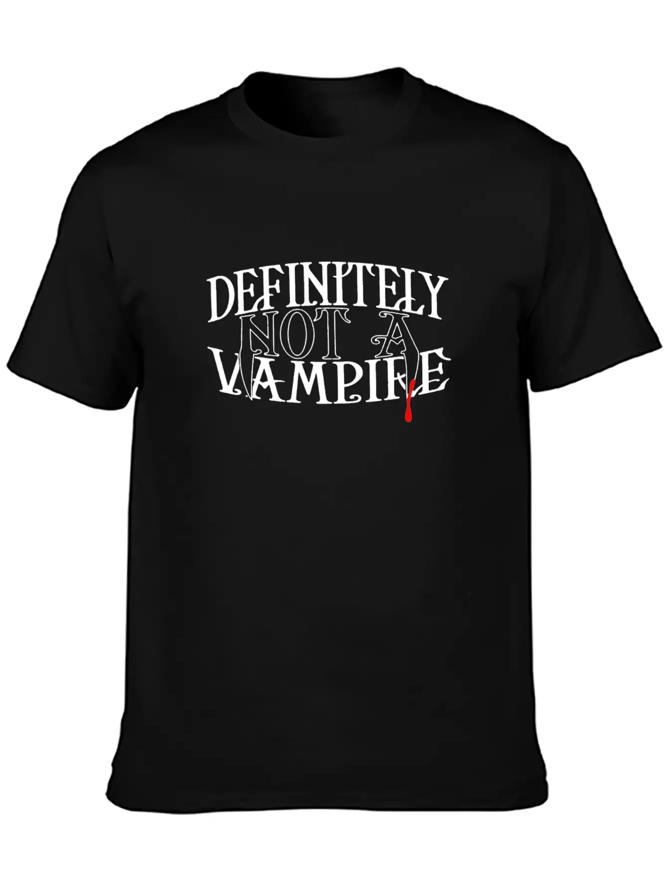 Definitely Not A Vampire Merch Unisex Short Sleeve Soft Cotton T-Shirt – Casual Everyday Wear