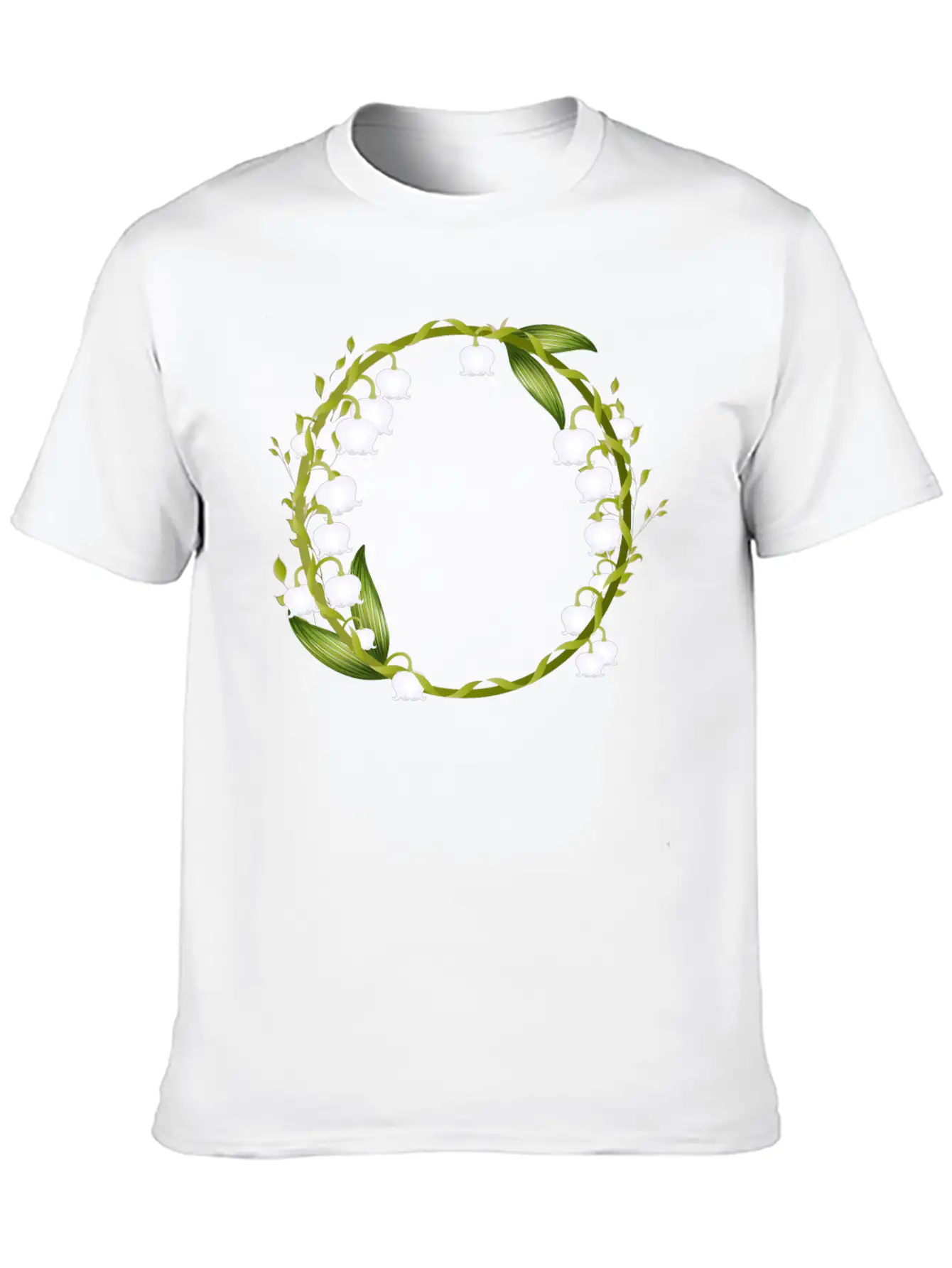 Delicate Spring Wreath Of Lilies Of The Valley Breathable Graphic T-Shirt – Perfect For Casual Days