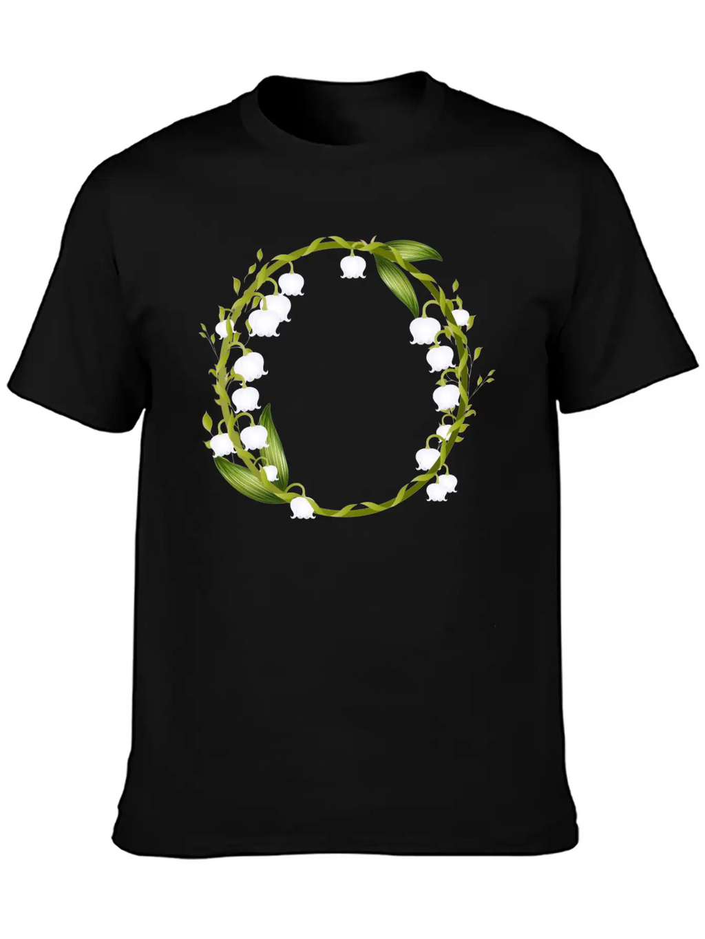 Delicate Spring Wreath Of Lilies Of The Valley Breathable Graphic T-Shirt – Perfect For Casual Days