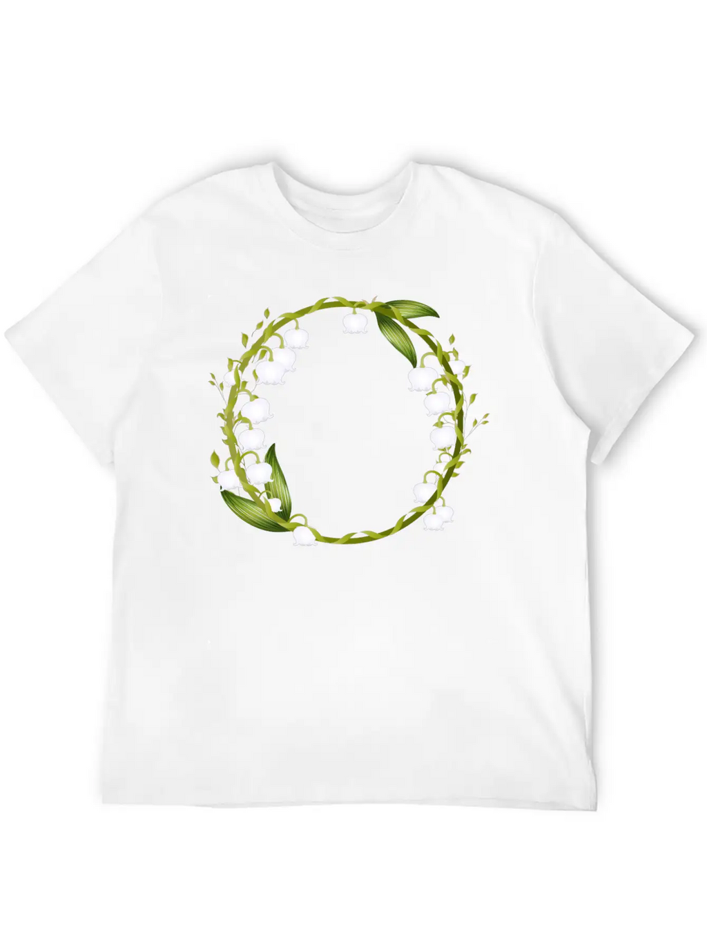 Delicate Spring Wreath Of Lilies Of The Valley Breathable Graphic T-Shirt – Perfect For Casual Days