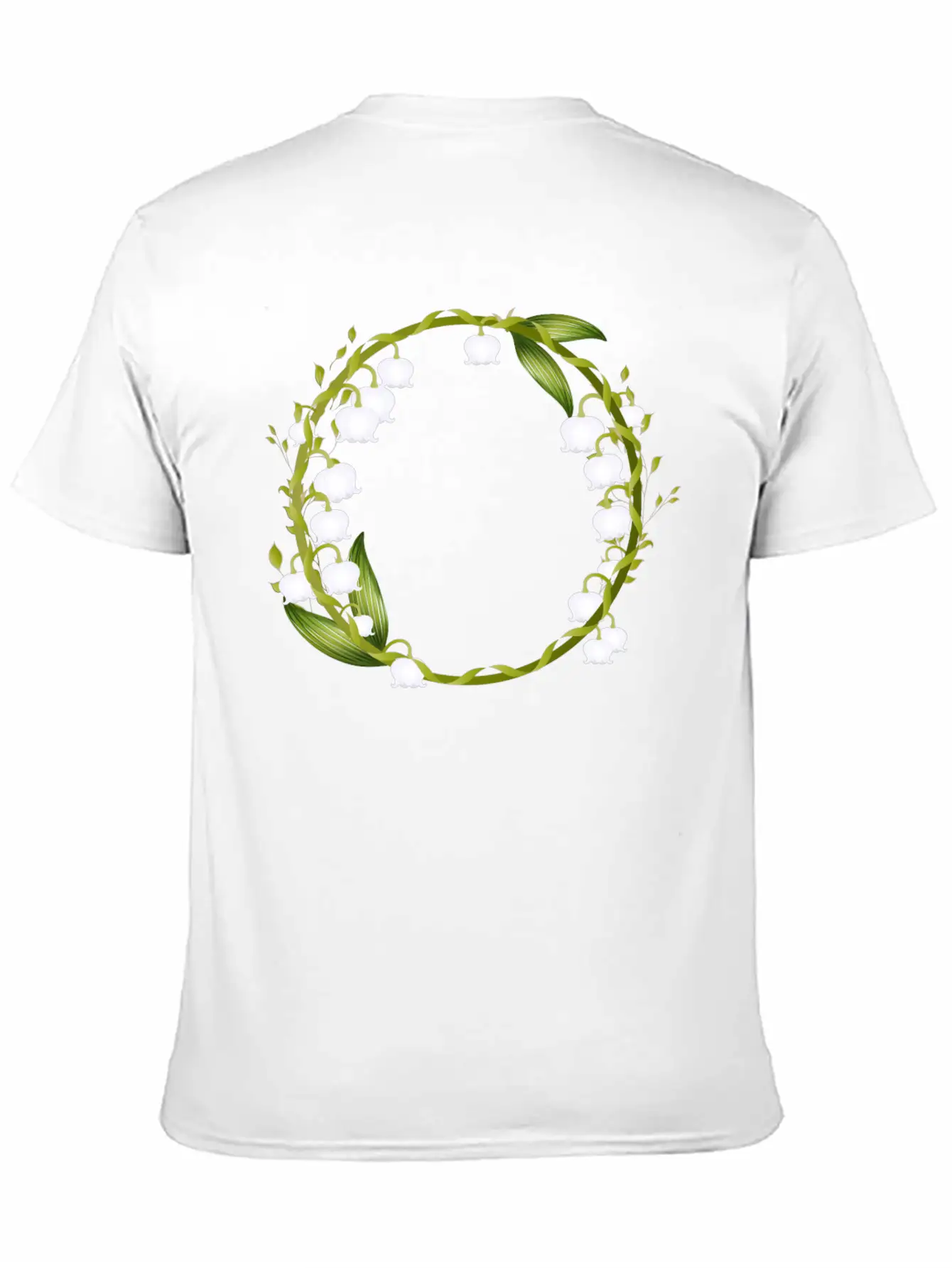 Delicate Spring Wreath Of Lilies Of The Valley Breathable Graphic T-Shirt – Perfect For Casual Days