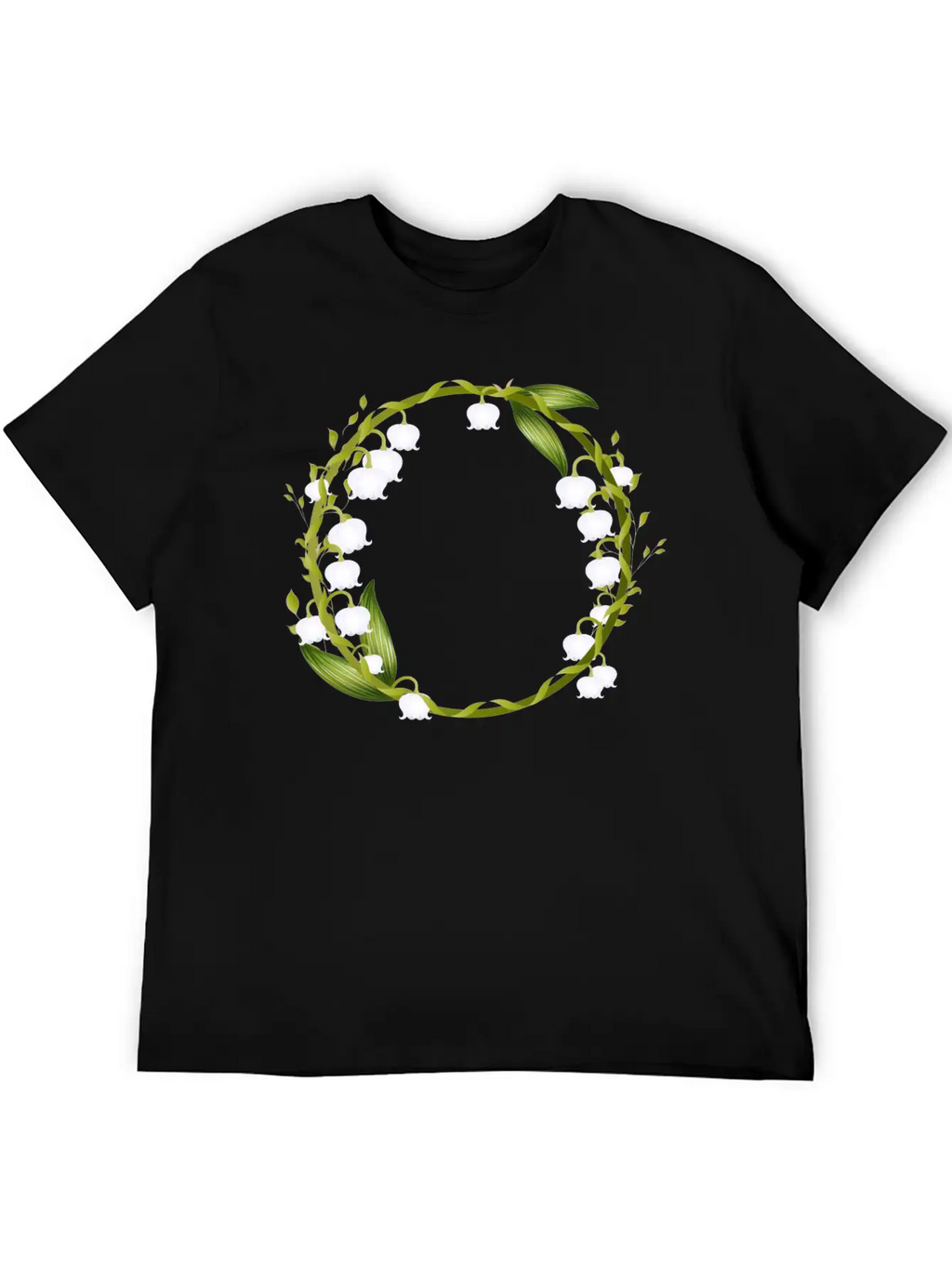 Delicate Spring Wreath Of Lilies Of The Valley Breathable Graphic T-Shirt – Perfect For Casual Days