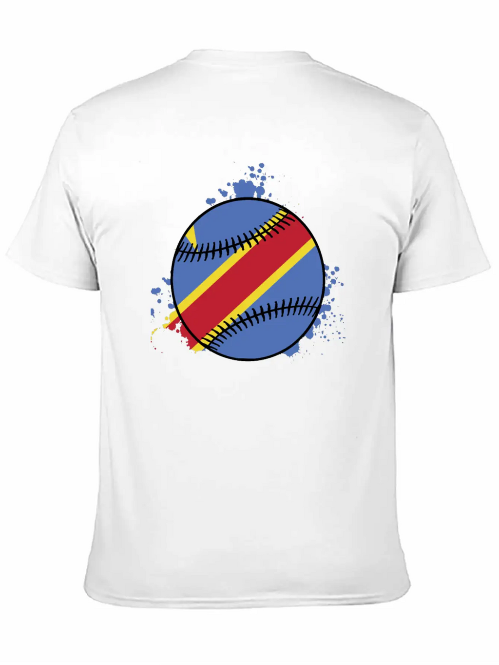 DEMOCRATIC REPUBLIC OF CONGO BASEBALL Unisex Short Sleeve Soft Cotton T-Shirt – Casual Everyday Wear