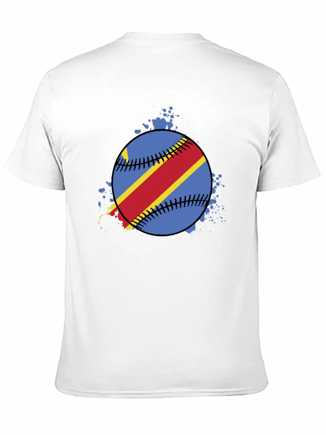 DEMOCRATIC REPUBLIC OF CONGO BASEBALL Unisex Short Sleeve Soft Cotton T-Shirt – Casual Everyday Wear