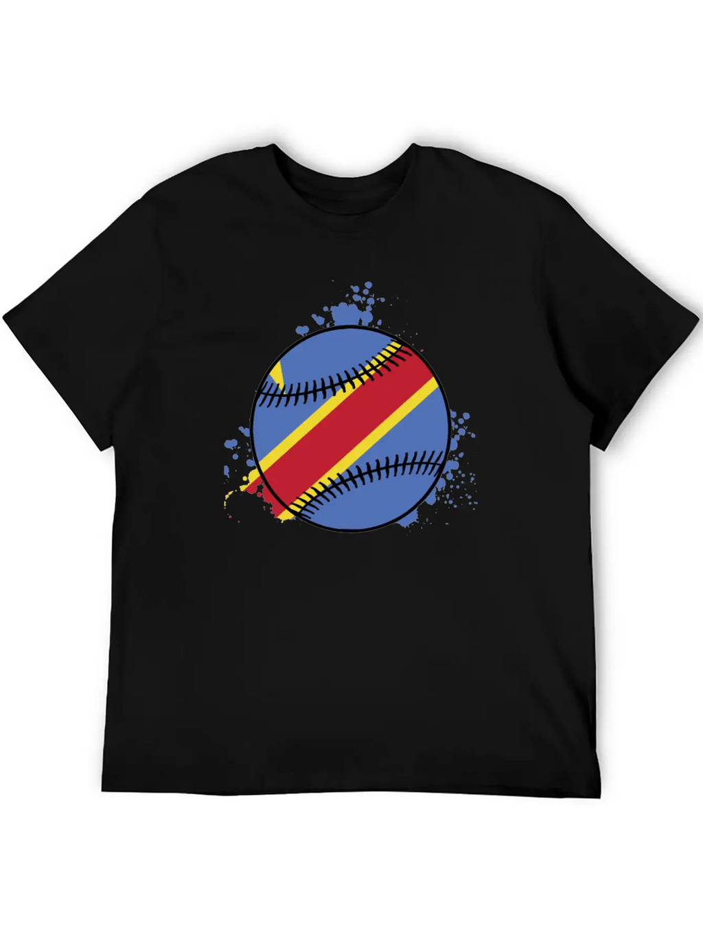 DEMOCRATIC REPUBLIC OF CONGO BASEBALL Unisex Short Sleeve Soft Cotton T-Shirt – Casual Everyday Wear