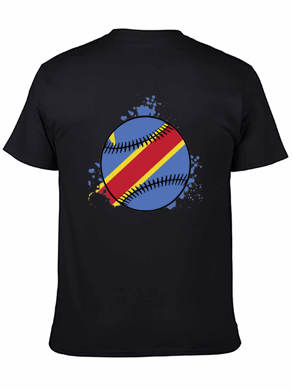 DEMOCRATIC REPUBLIC OF CONGO BASEBALL Unisex Short Sleeve Soft Cotton T-Shirt – Casual Everyday Wear