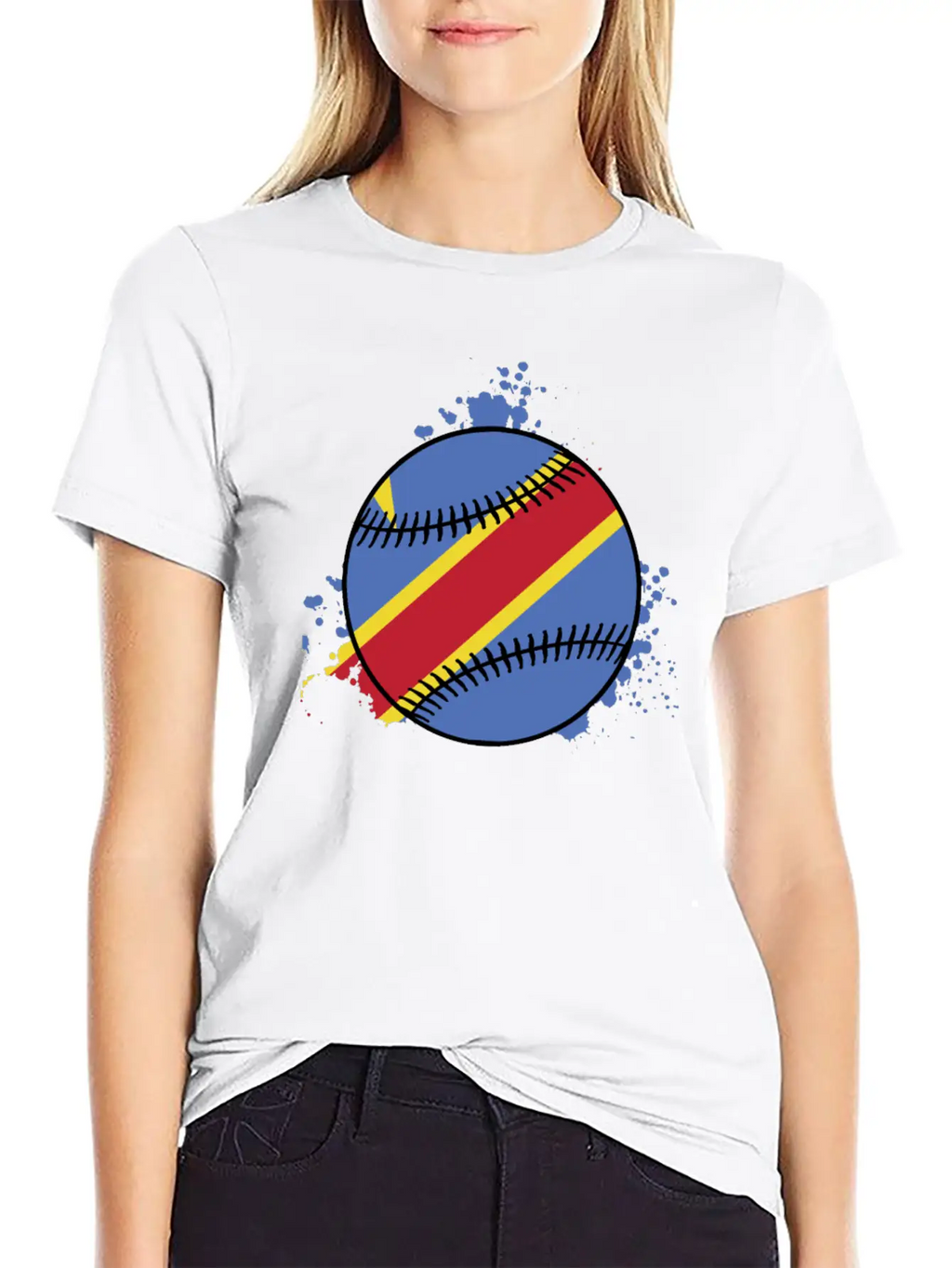 DEMOCRATIC REPUBLIC OF CONGO BASEBALL Unisex Short Sleeve Soft Cotton T-Shirt – Casual Everyday Wear