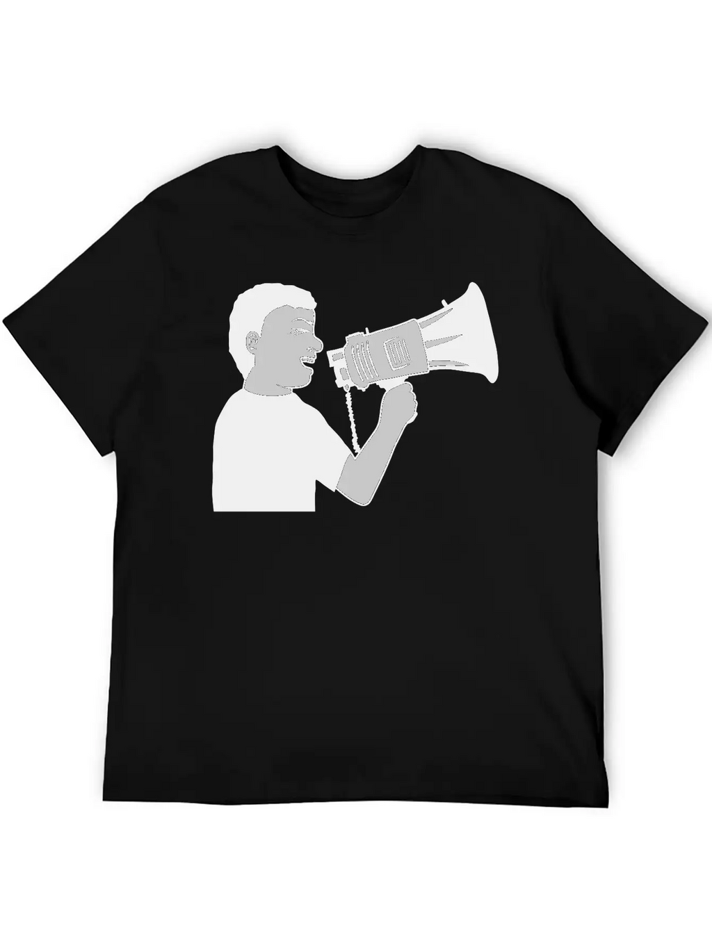 Demonstration Megaphone Propaganda Man Unisex Casual T-Shirt – Clean Design For Daily Comfort