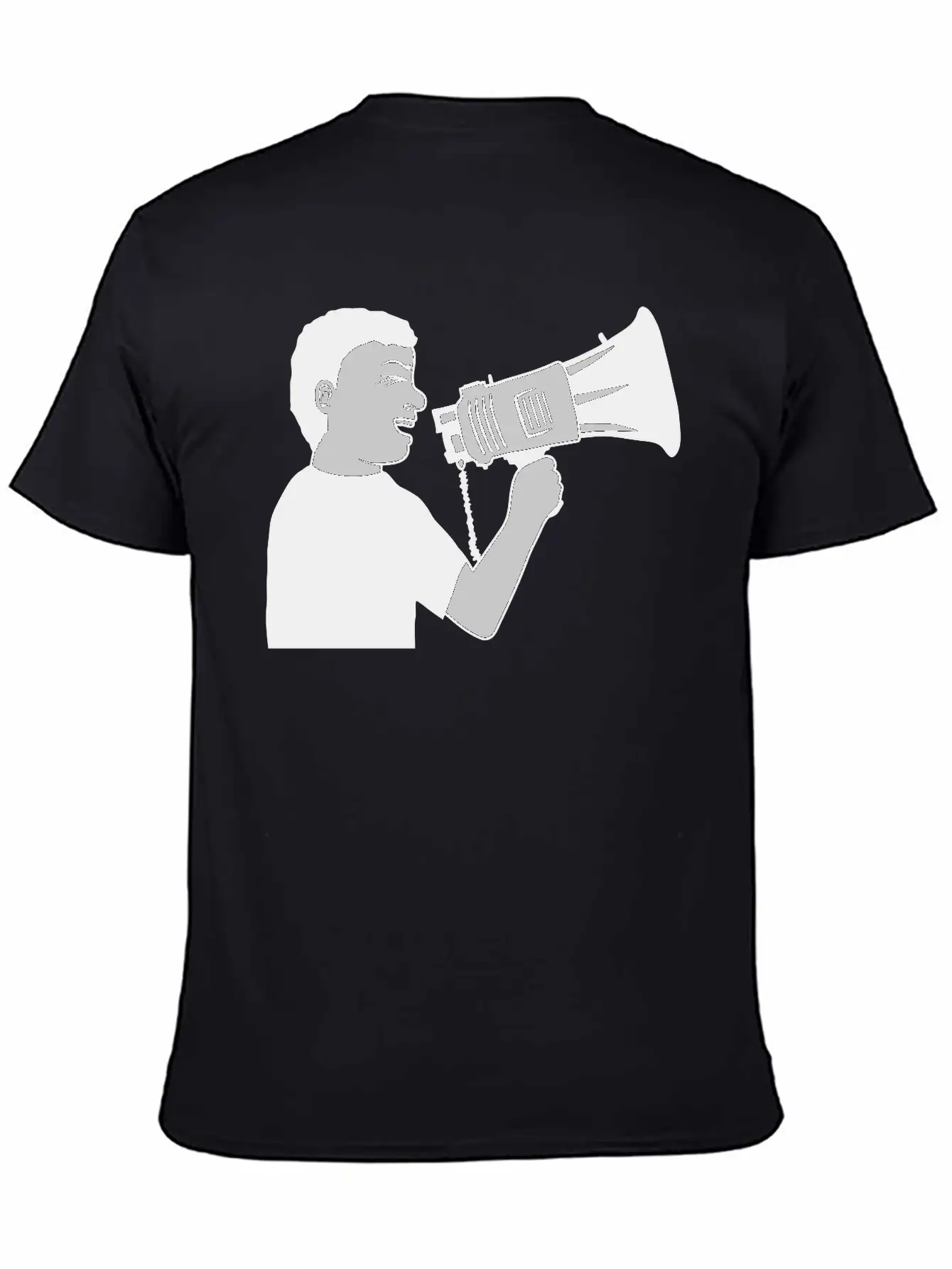 Demonstration Megaphone Propaganda Man Unisex Casual T-Shirt – Clean Design For Daily Comfort