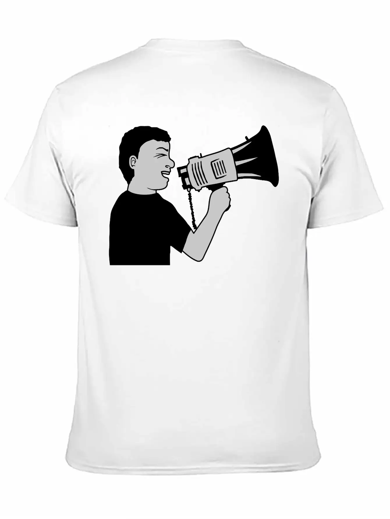 Demonstration Megaphone Propaganda Man Unisex Casual T-Shirt – Clean Design For Daily Comfort