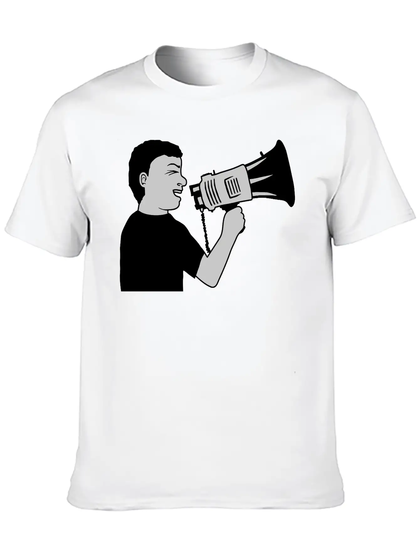 Demonstration Megaphone Propaganda Man Unisex Casual T-Shirt – Clean Design For Daily Comfort