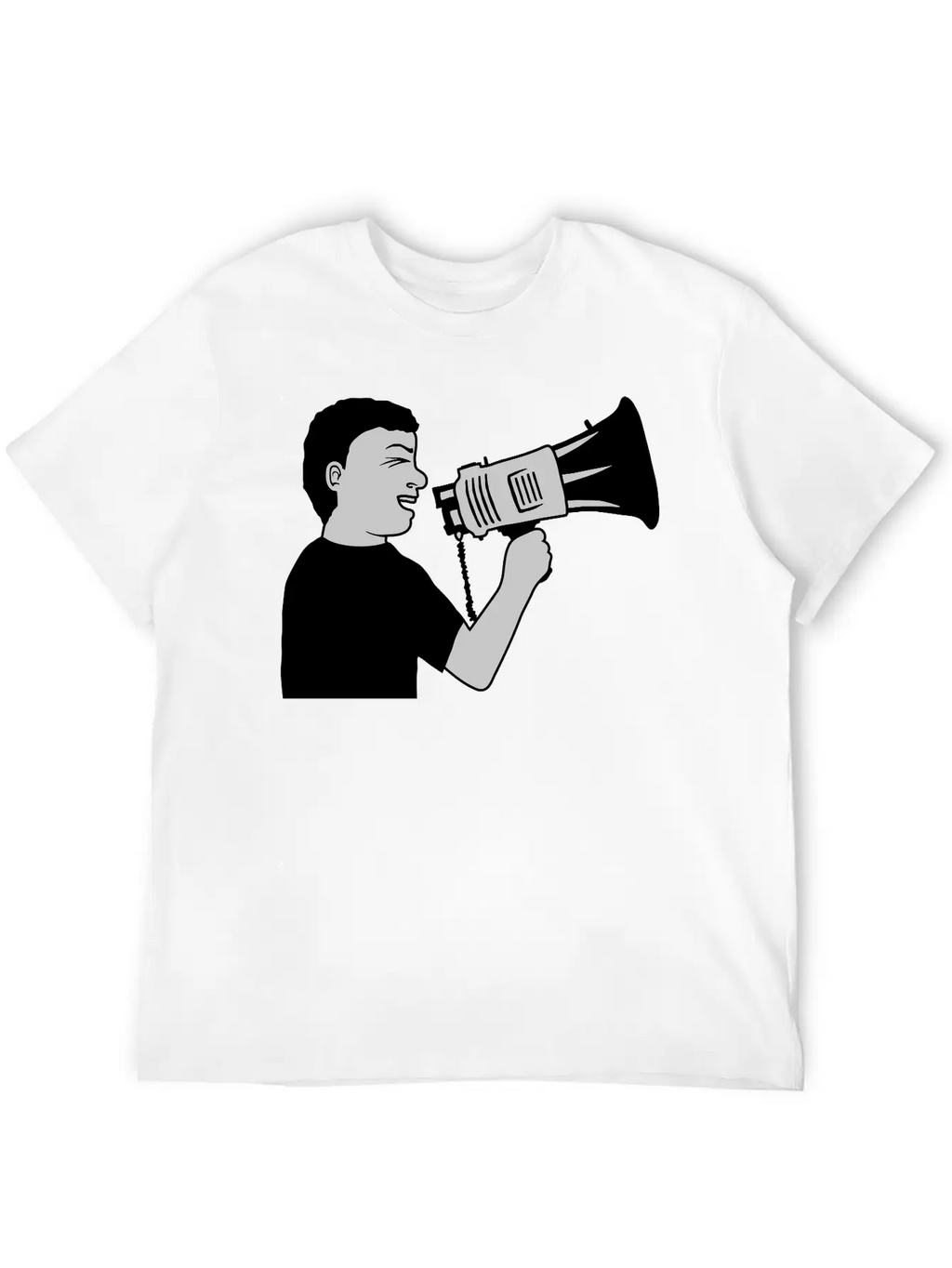 Demonstration Megaphone Propaganda Man Unisex Casual T-Shirt – Clean Design For Daily Comfort